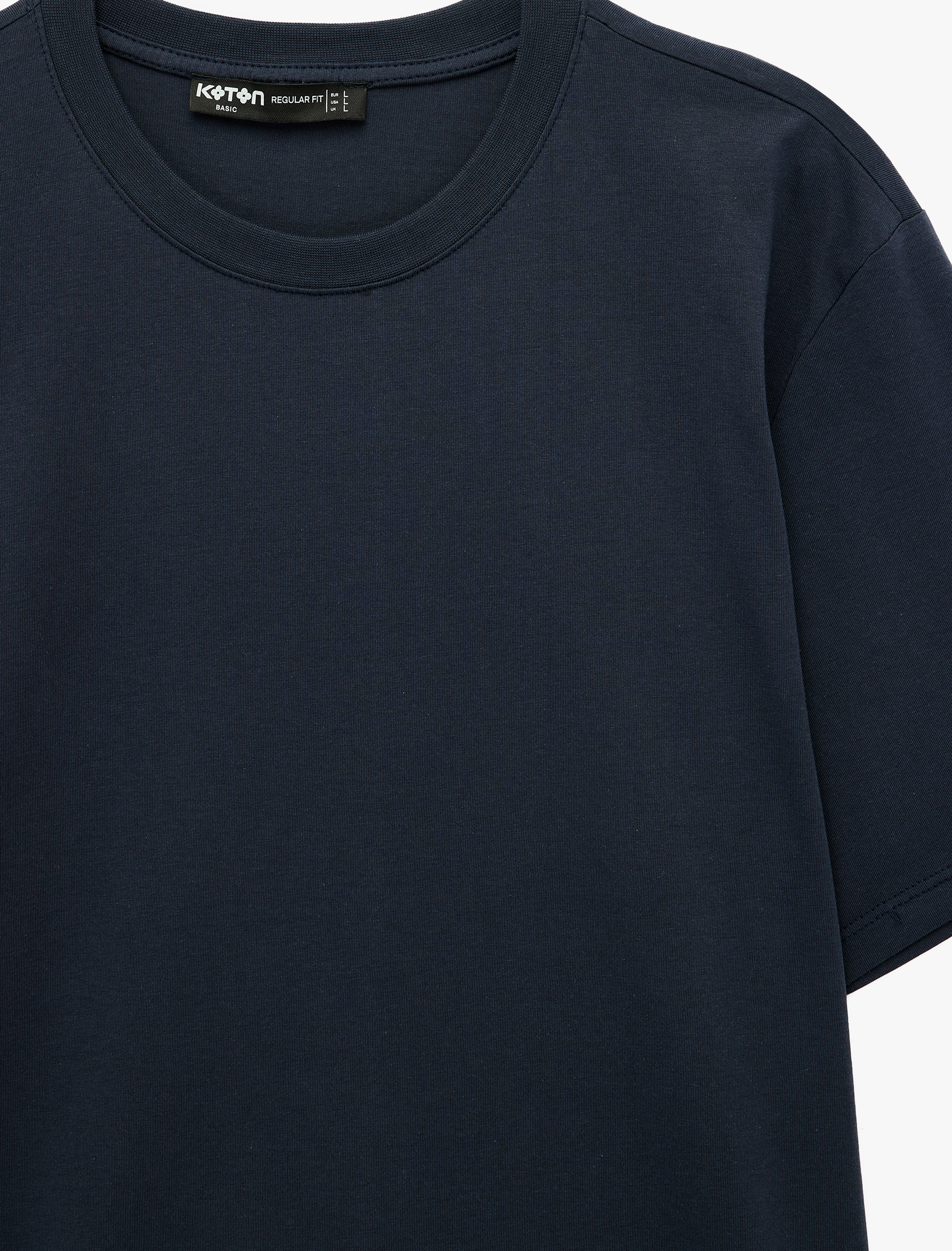   Regular Fit Kısa Kollu Bisiklet Yaka Basic Pamuklu Tişört