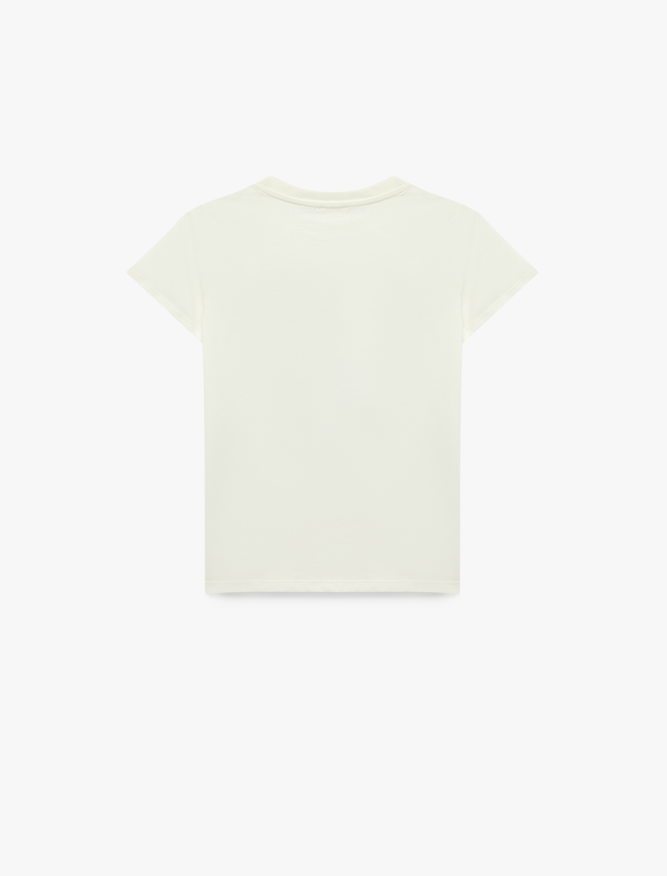  Kız Çocuk Ayıcık Baskılı Kısa Kollu Bisiklet Yaka Pamuklu Tişört