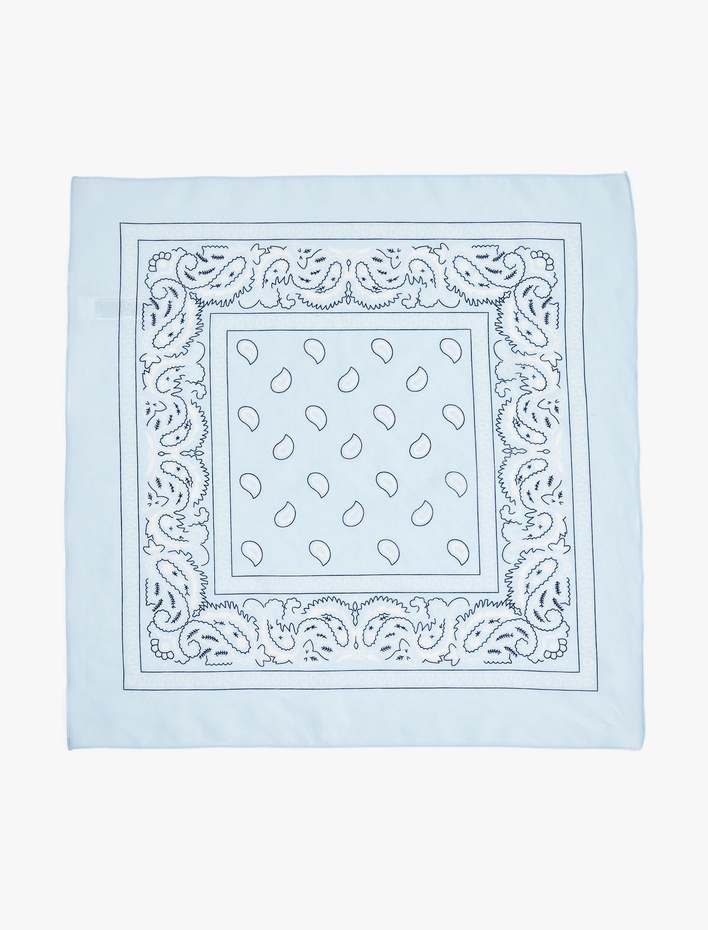 Kadın Pamuklu Etnik Desenli Kare Şal