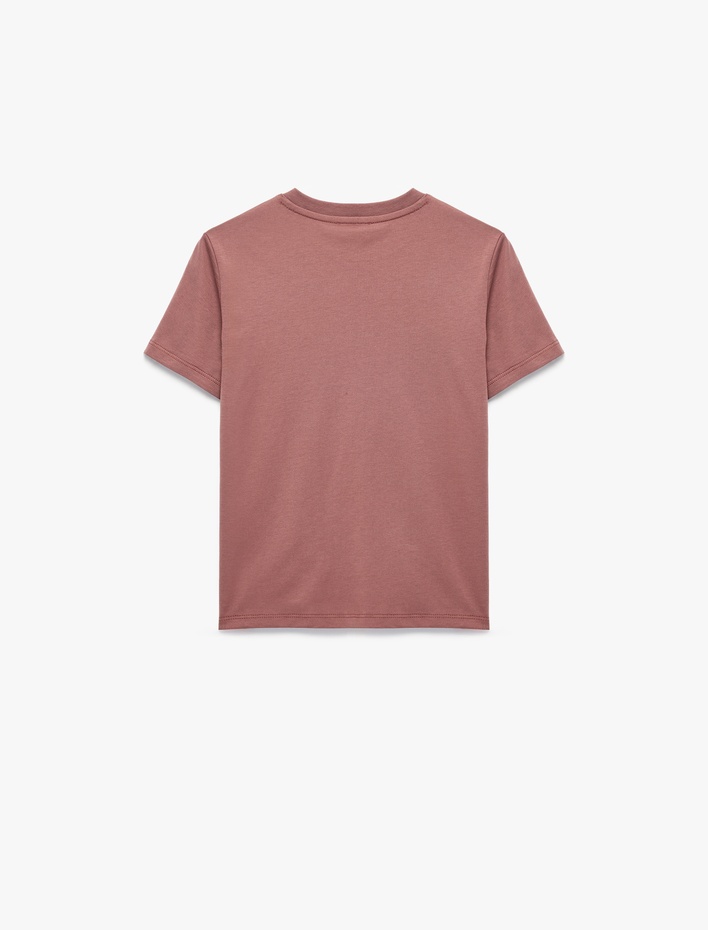 Erkek Çocuk Pamuklu Bisiklet Yaka Kısa Kollu Baskılı Tişört