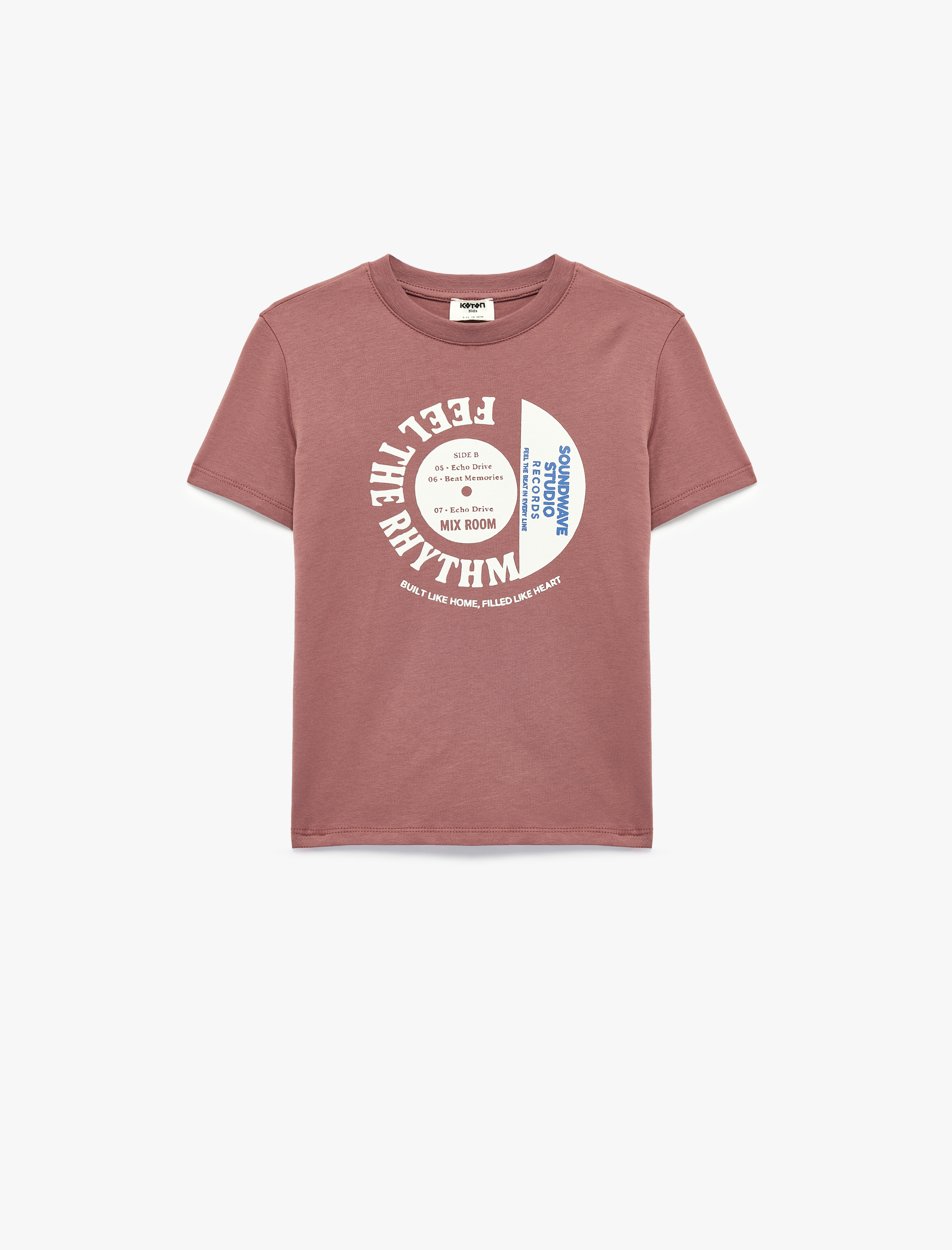  Erkek Çocuk Pamuklu Bisiklet Yaka Kısa Kollu Baskılı Tişört