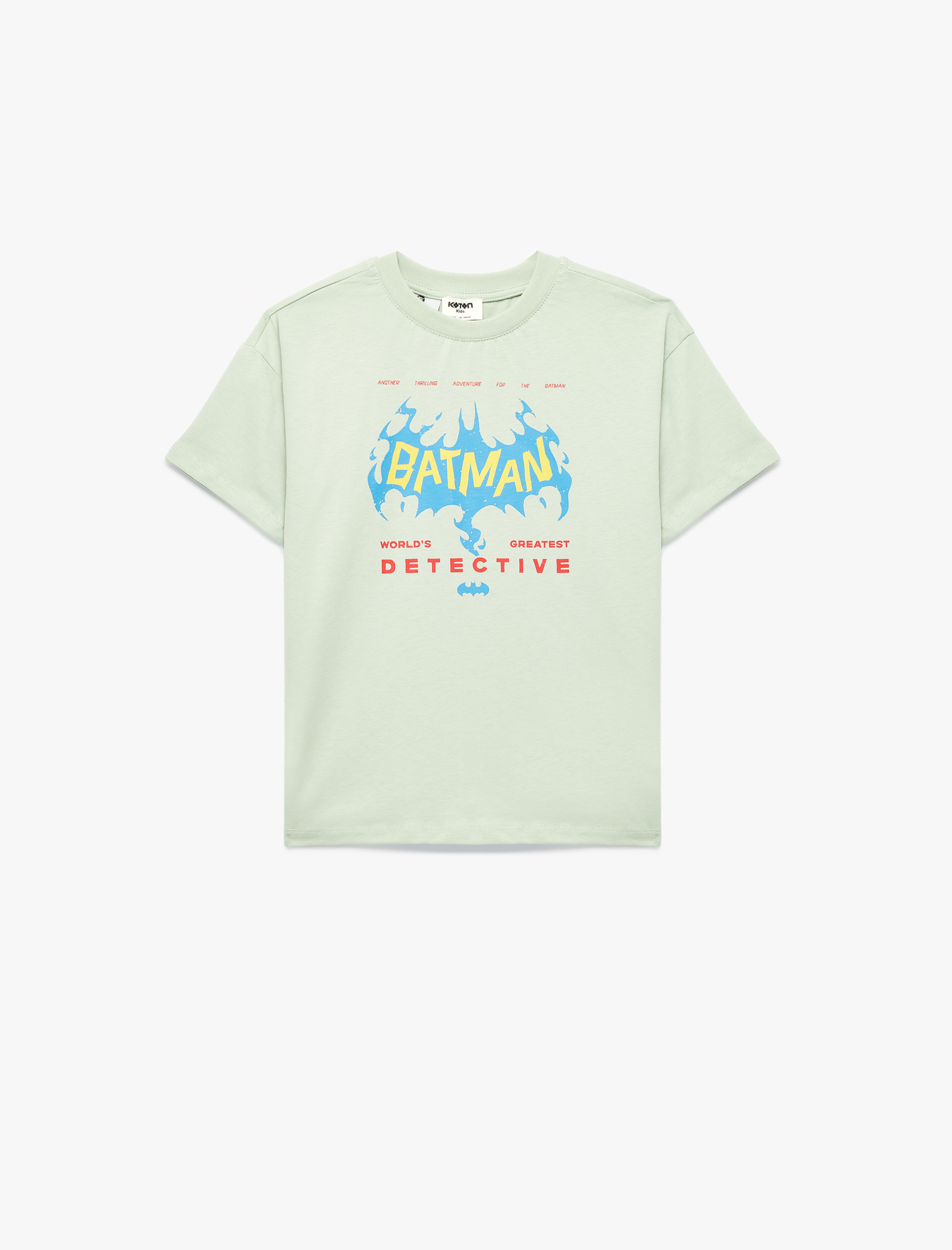  Erkek Çocuk Pamuklu Batman Baskılı Kısa Kollu Lisanslı Oversize Tişört