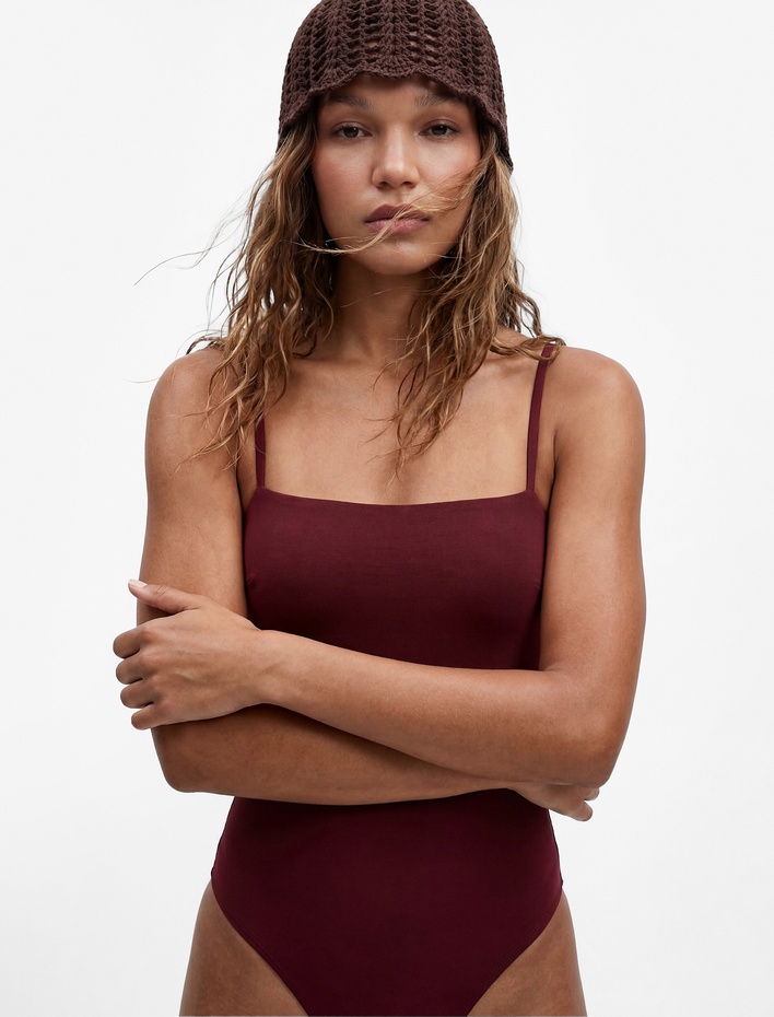  Straight Fit Çıkarılabilir Askı Detaylı Straplez Mayo