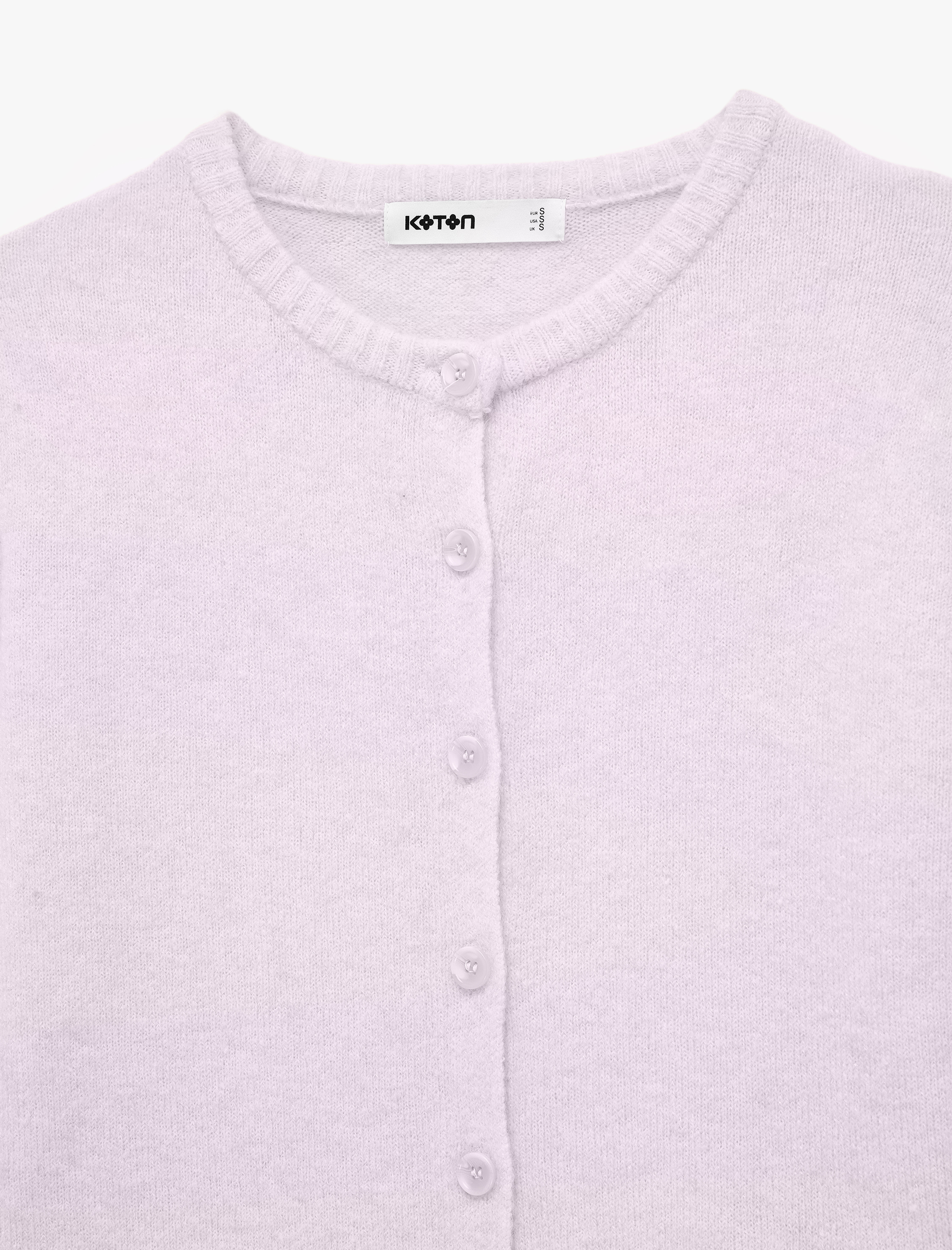   Uzun Kollu Bisiklet Yaka Düğmeli Triko Hırka