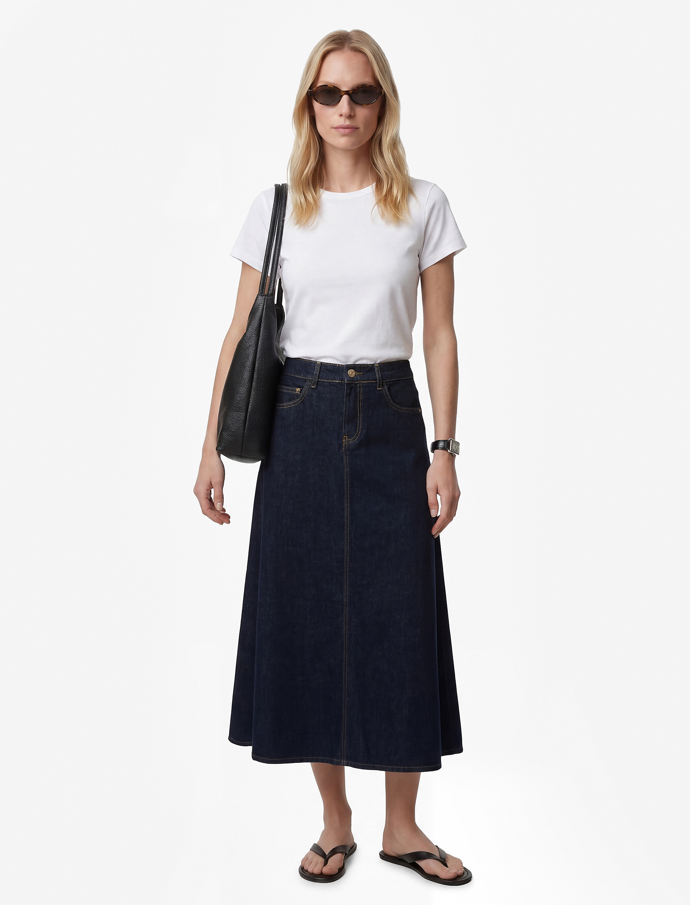 Regular Fit Pamuklu Kısa Kollu Bisiklet Yaka Basic Tişört - Görsel 2