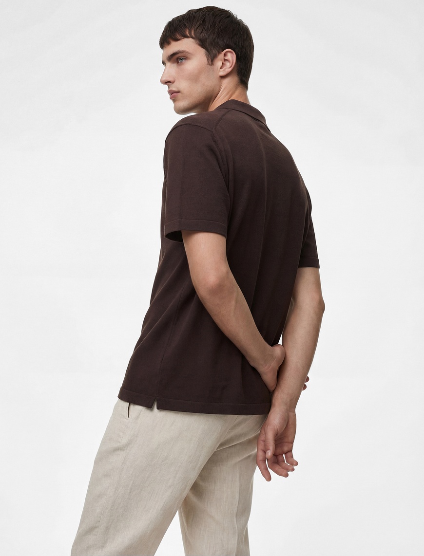 Koton Erkek Regular Fit Pamuklu Pike Kumaş Kısa Kollu Polo Yaka T-Shirt