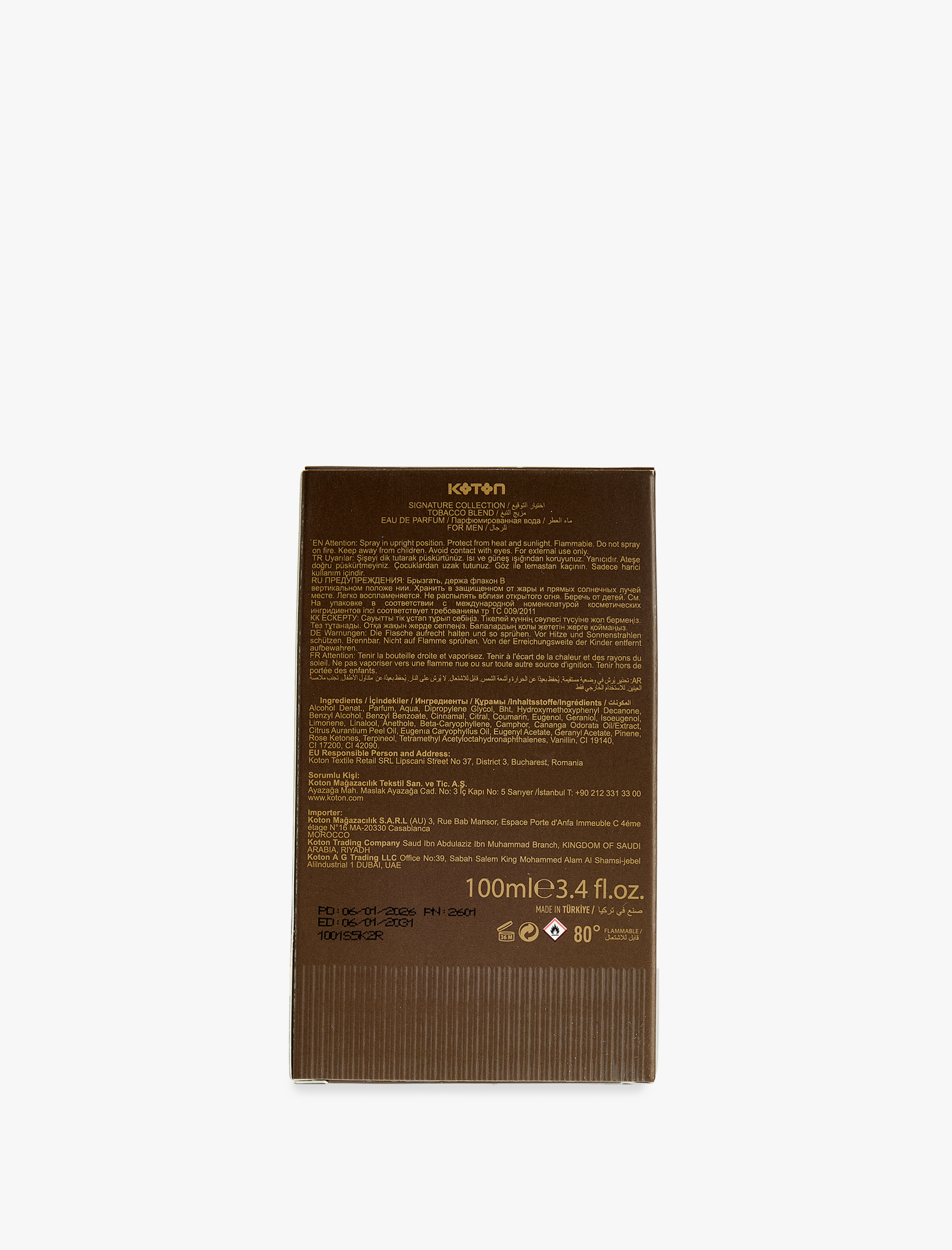  Erkek Parfüm Tobacco Blend 100 ML