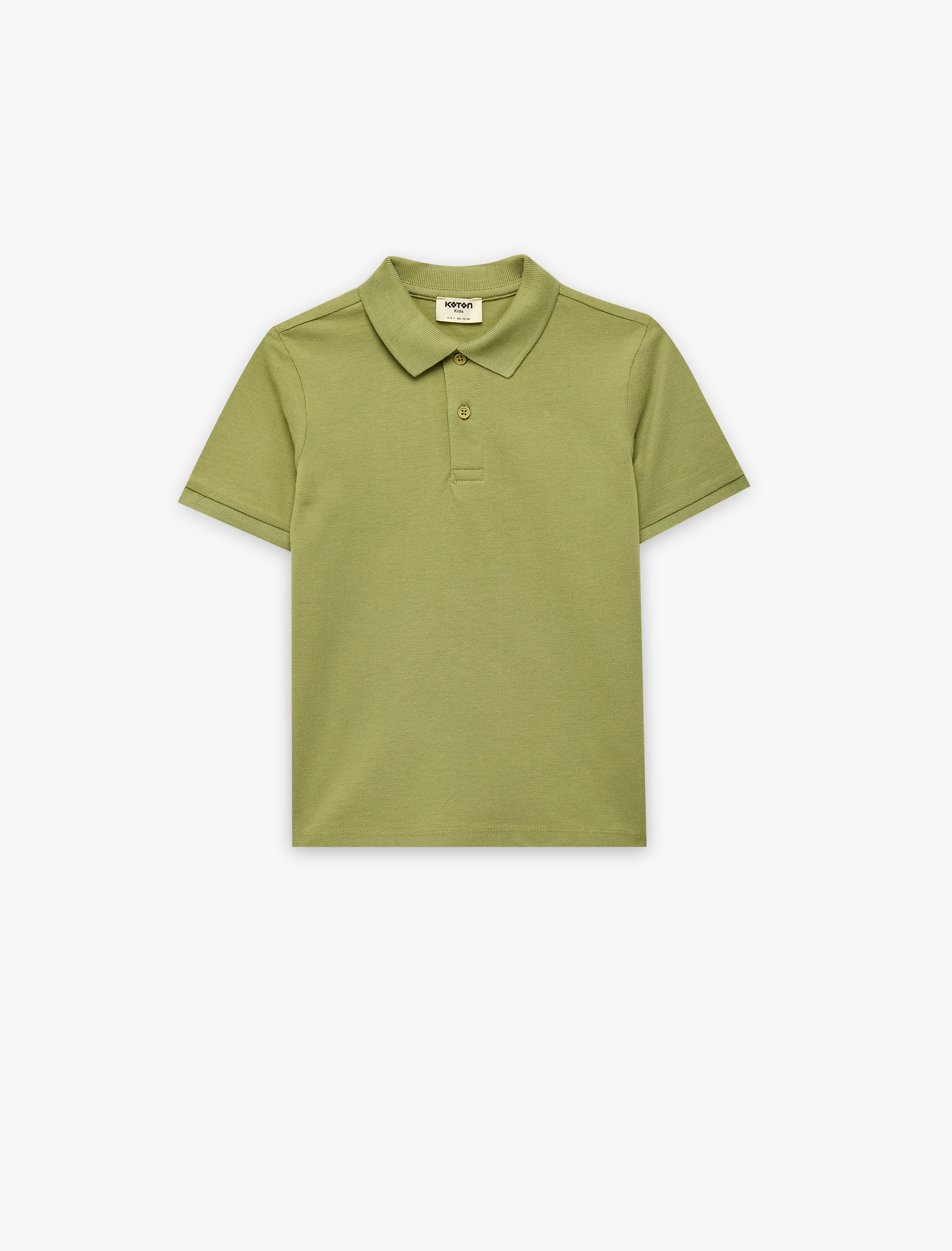  Erkek Çocuk Pamuklu Düğmeli Kısa Kollu Basic Polo Yaka Tişört