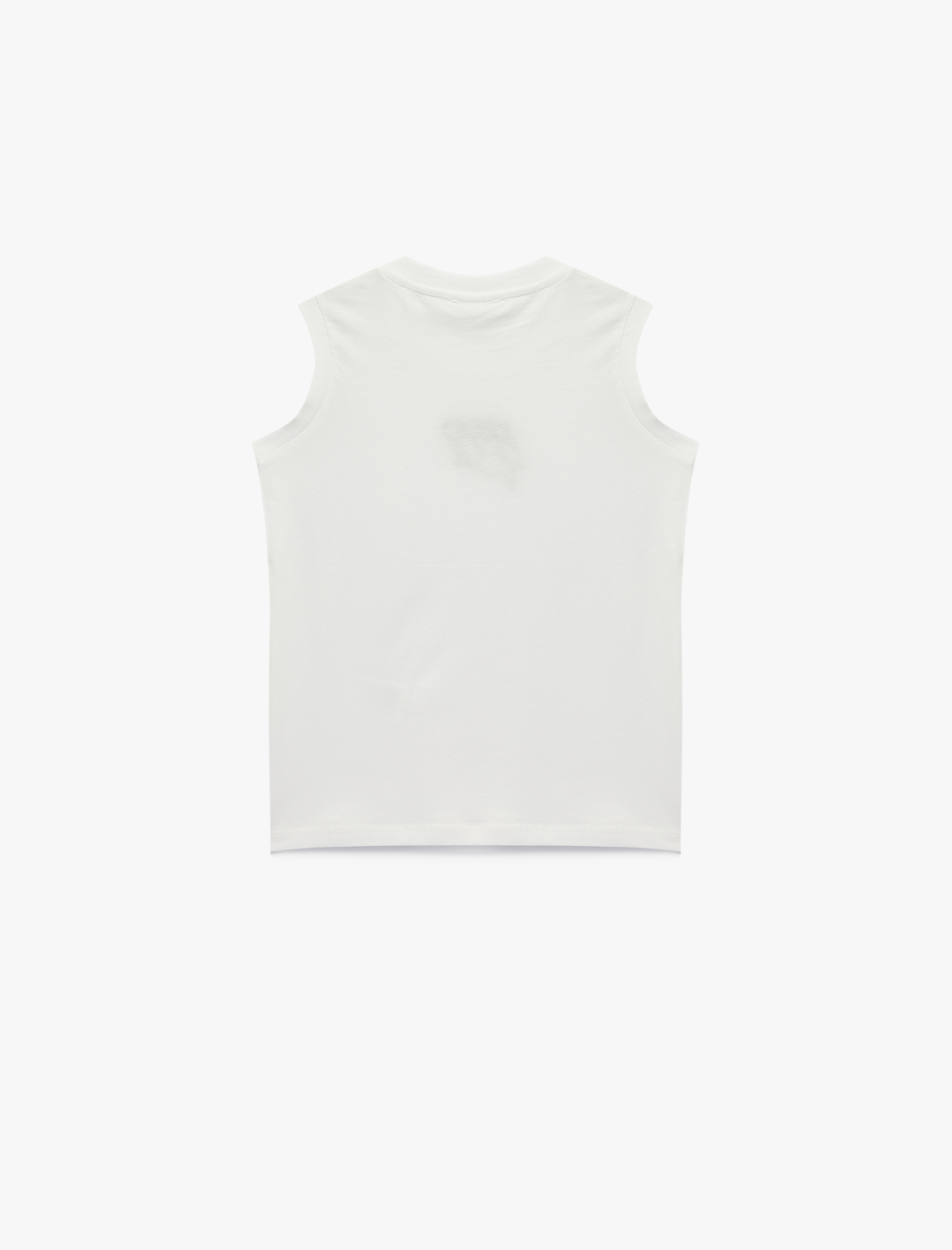  Erkek Çocuk Pamuklu Kolsuz Bisiklet Yaka Nakış Detaylı Atlet