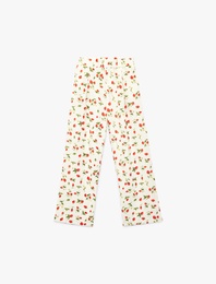 Keten ve Viskon Karışımlı Geniş Paça Pantolon