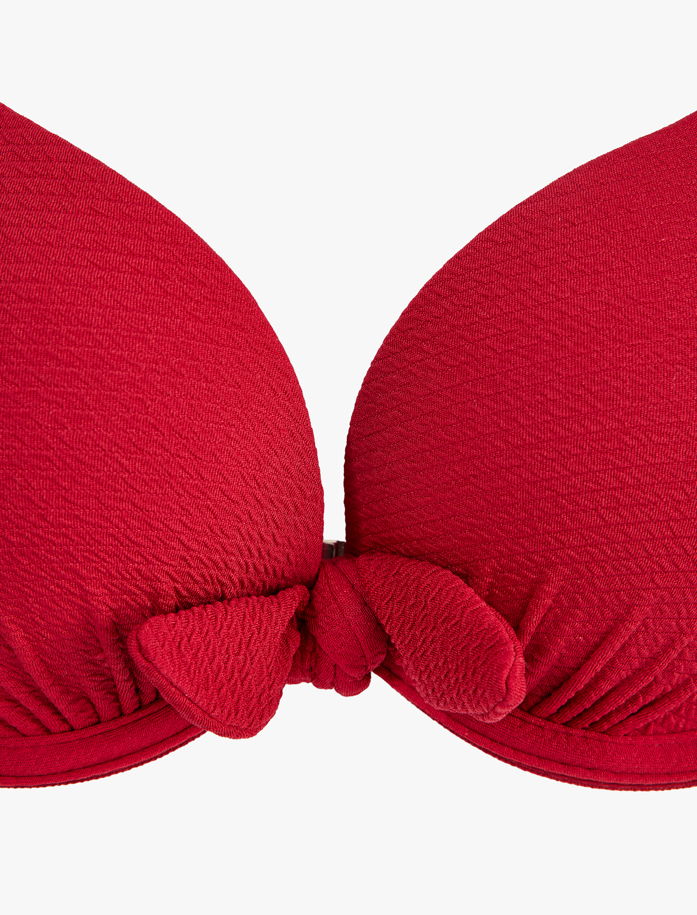   Kalp Yaka Dokulu Fiyonklu Push-Up Bikini Üstü