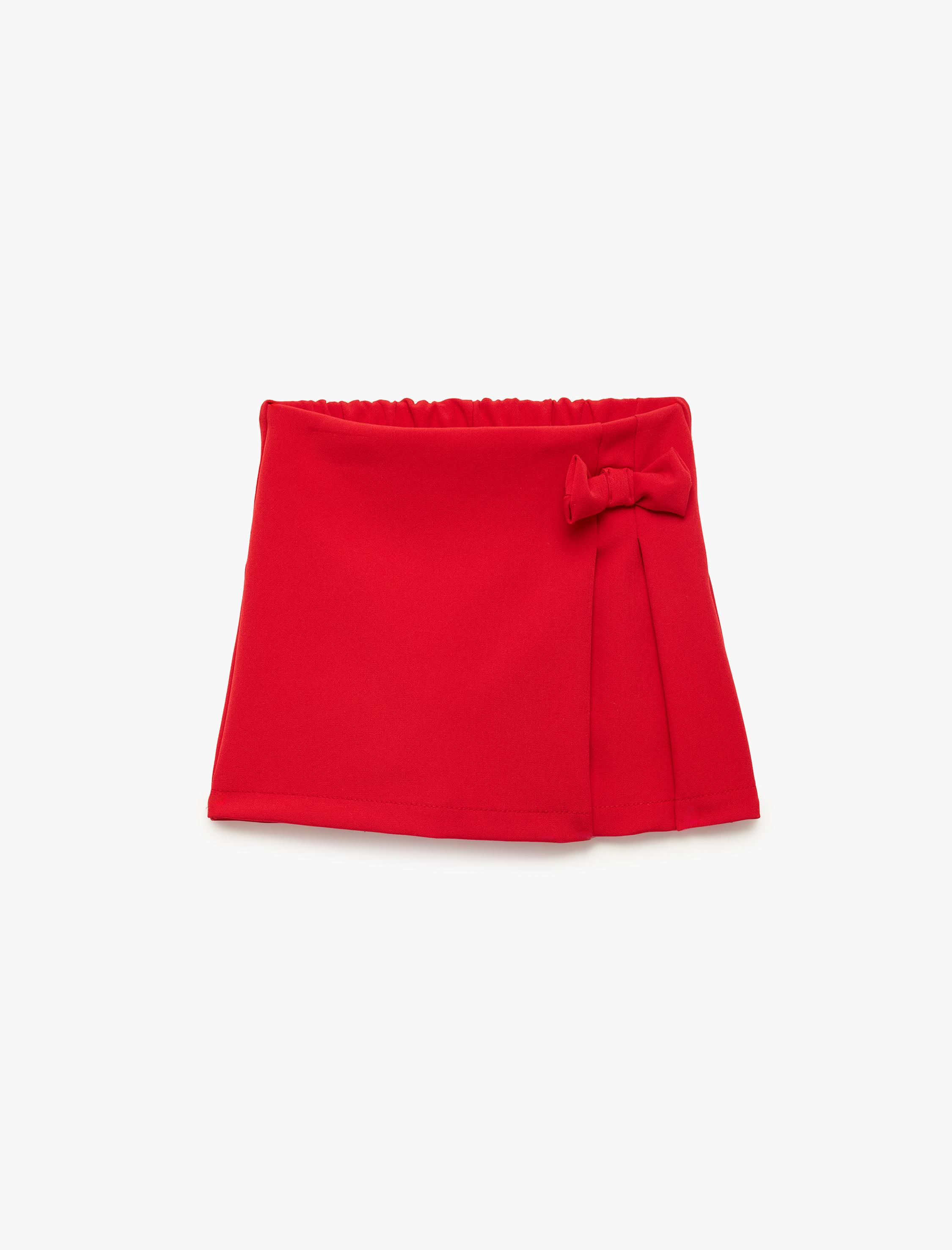  Kız Bebek Fiyonk Detaylı Pileli Şort Etek