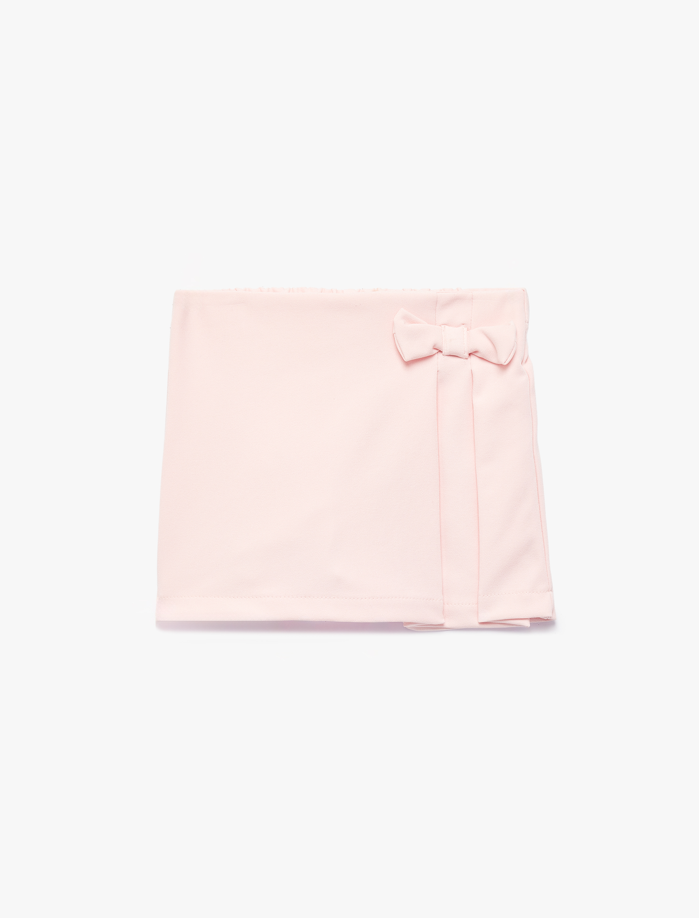  Kız Bebek Fiyonk Detaylı Pileli Şort Etek