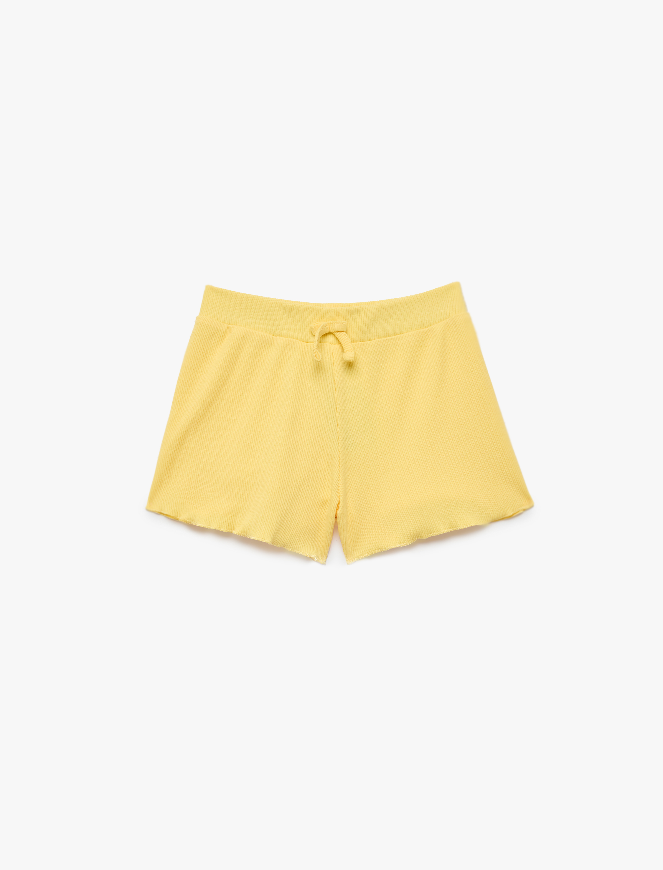  Kız Çocuk Fiyonk Detaylı Kaşkorse Pamuklu Şort