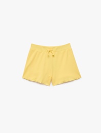 Fiyonk Detaylı Kaşkorse Pamuklu Şort