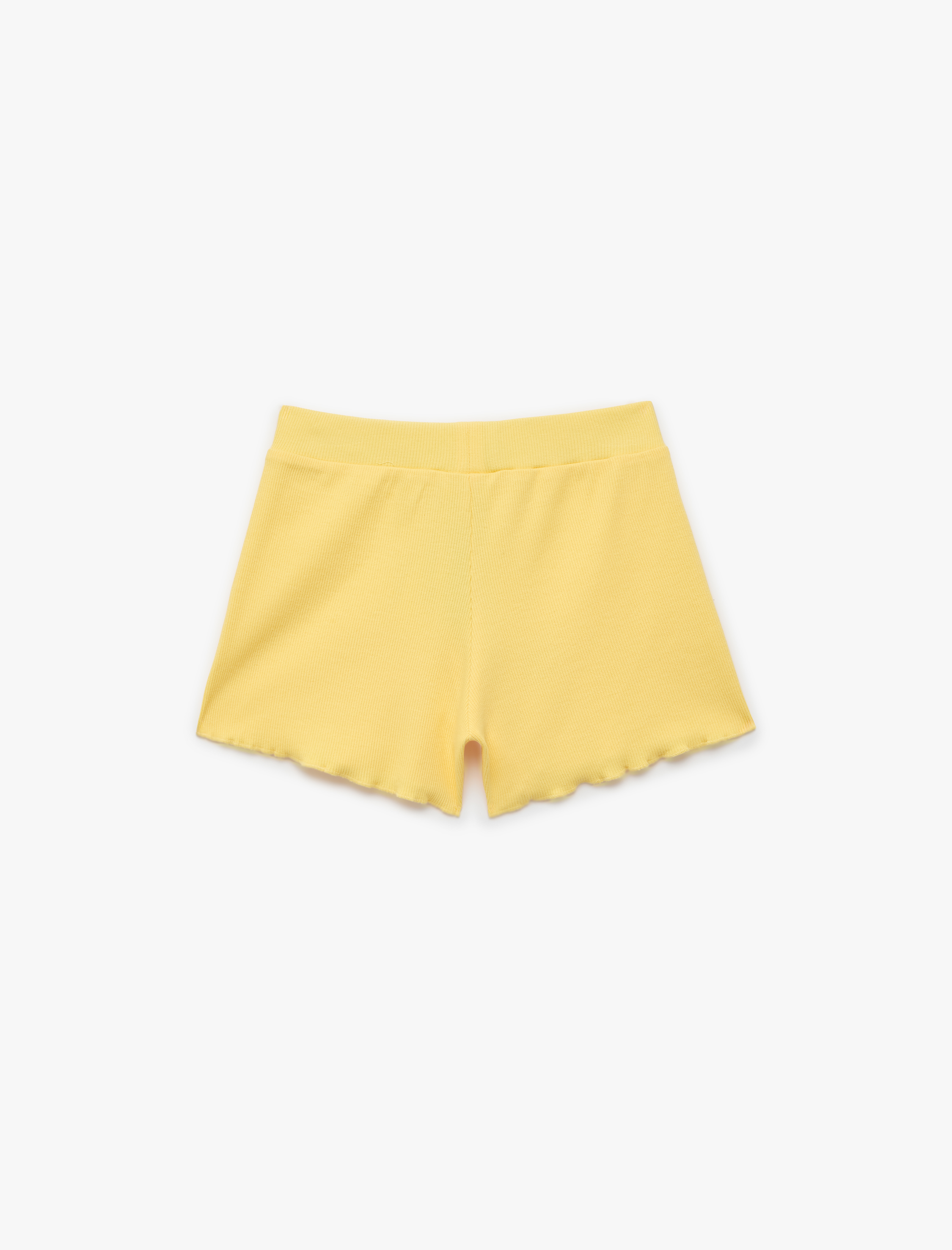  Kız Çocuk Fiyonk Detaylı Kaşkorse Pamuklu Şort