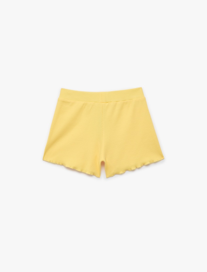 Kız Çocuk Fiyonk Detaylı Kaşkorse Pamuklu Şort