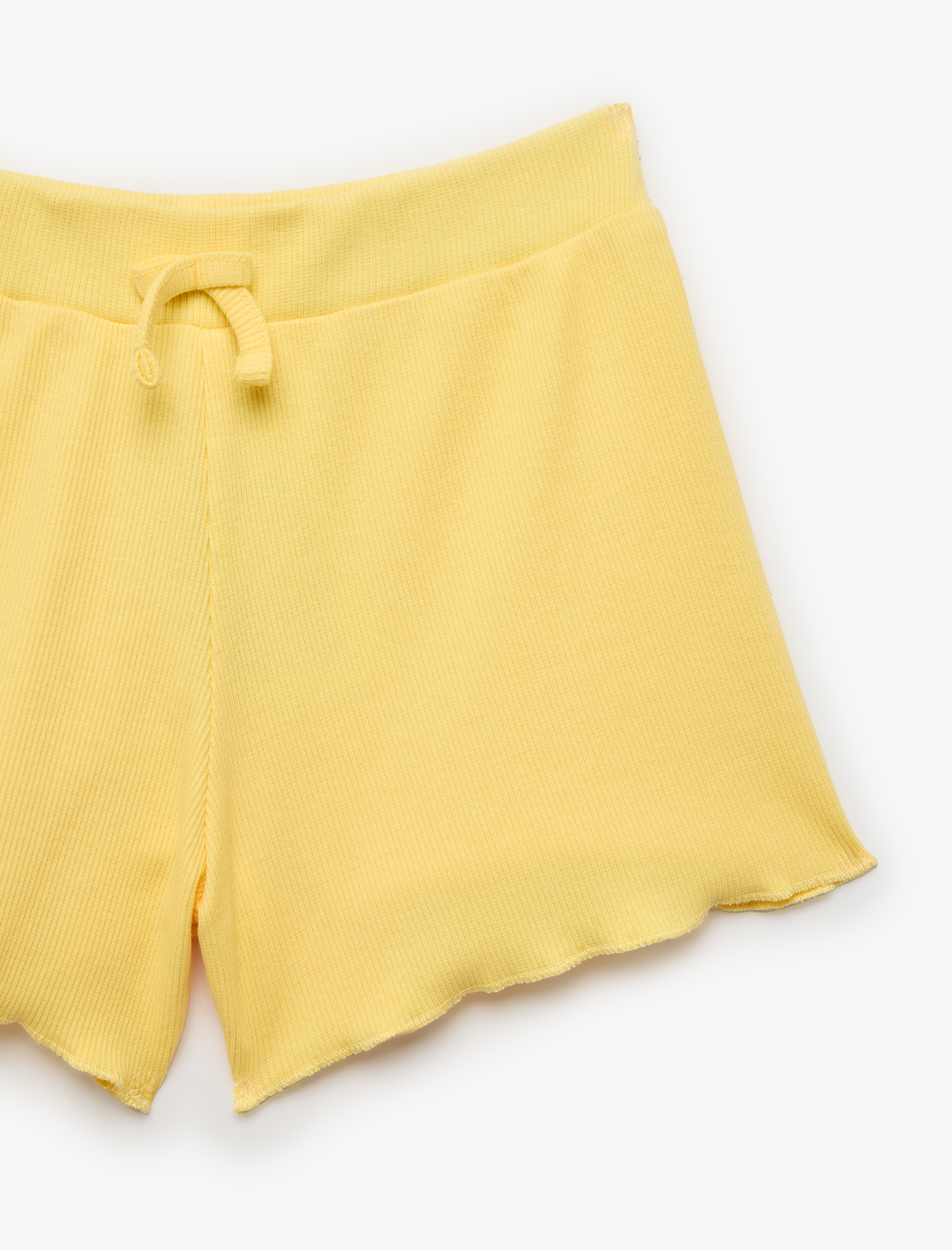  Kız Çocuk Fiyonk Detaylı Kaşkorse Pamuklu Şort