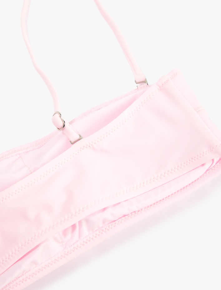  Çıkarılabilir Askı Detaylı Straplez Bandeau Bikini Üstü