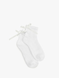 Pamuklu Fiyonk Detaylı Çorap
