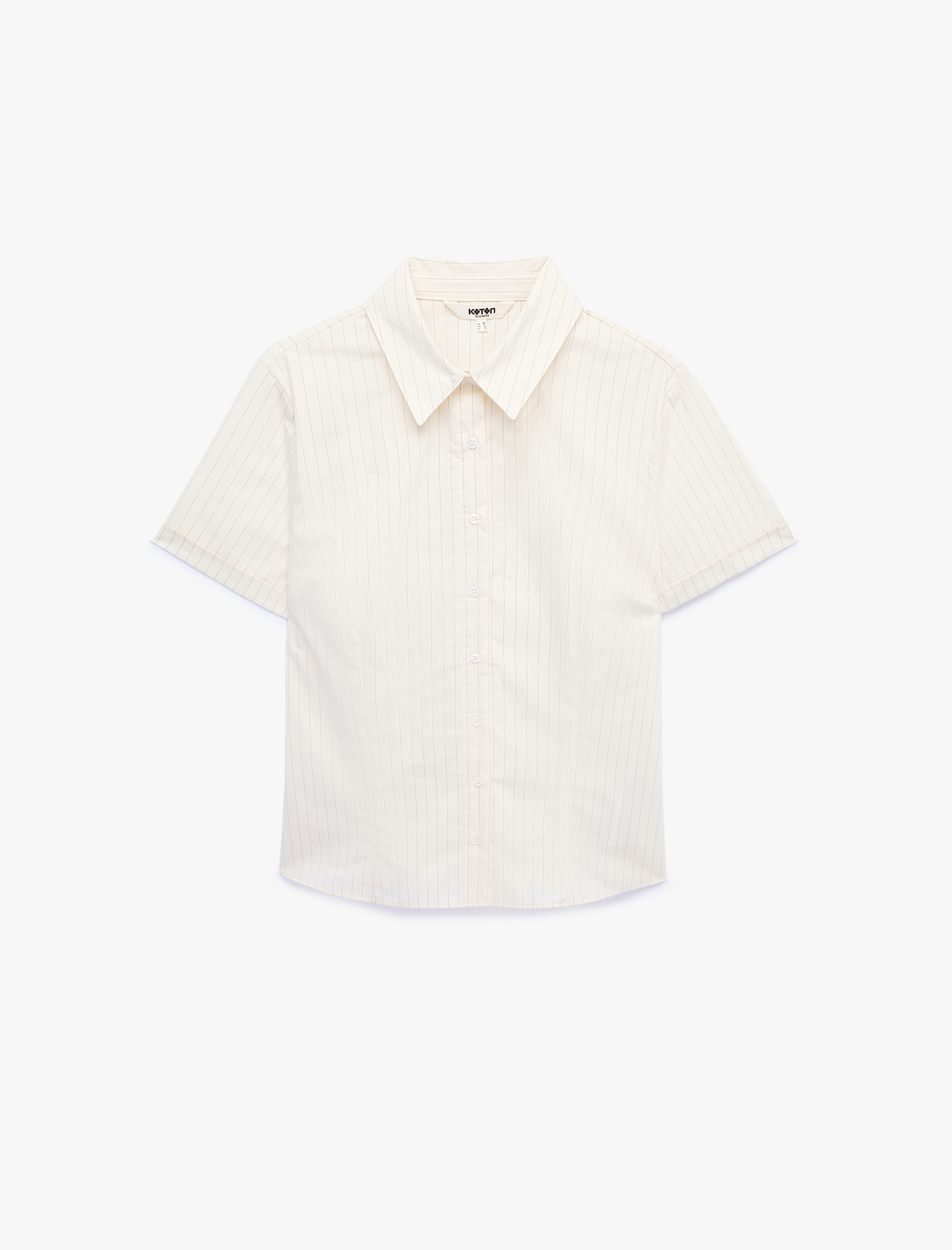   Regular Fit Kısa Kollu Klasik Yaka Düğmeli Pamuklu Poplin Gömlek