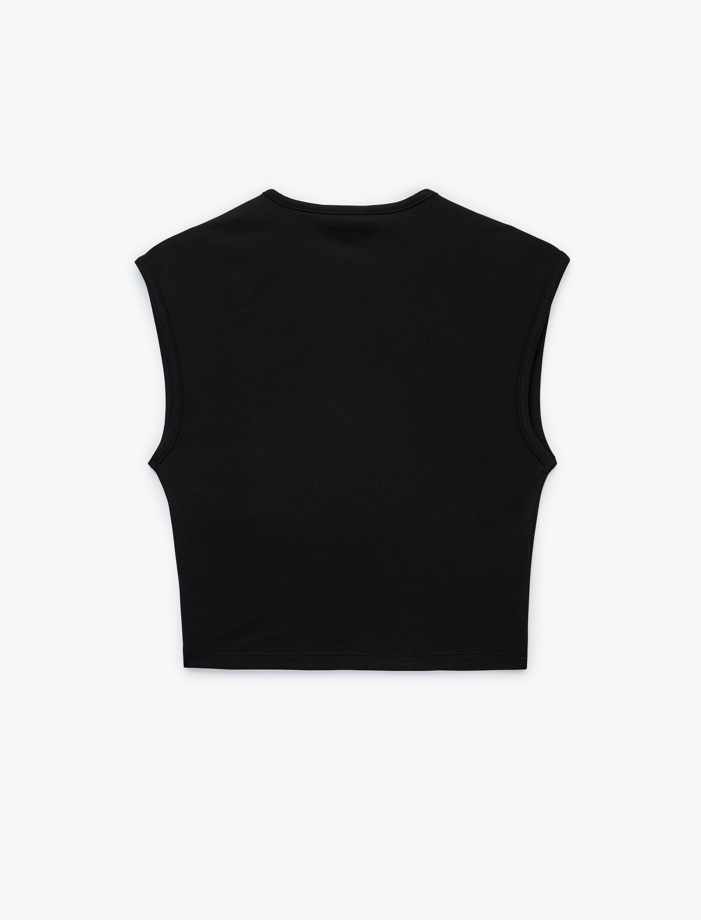   Modal Karışımlı Kolsuz Bisiklet Yaka Spor Tişört