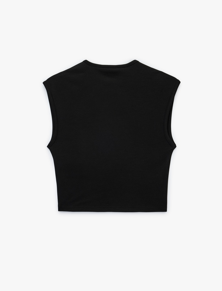  Modal Karışımlı Kolsuz Bisiklet Yaka Spor Tişört