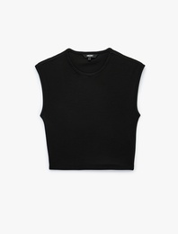 Modal Karışımlı Kolsuz Bisiklet Yaka Spor Tişört