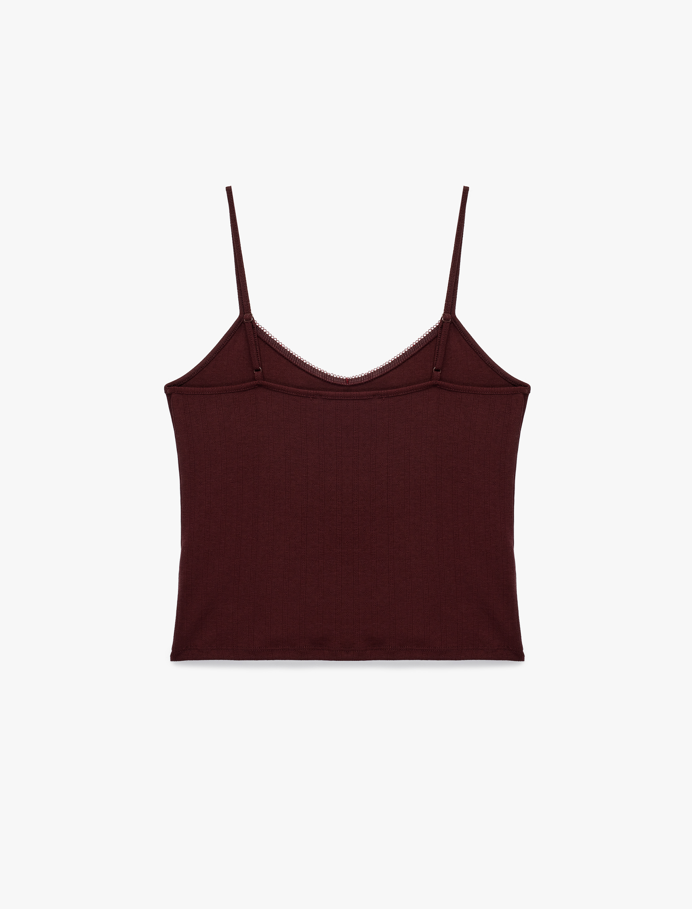   Viskon Karışımlı V Yaka Askılı Rahat Kesim Pijama Üstü