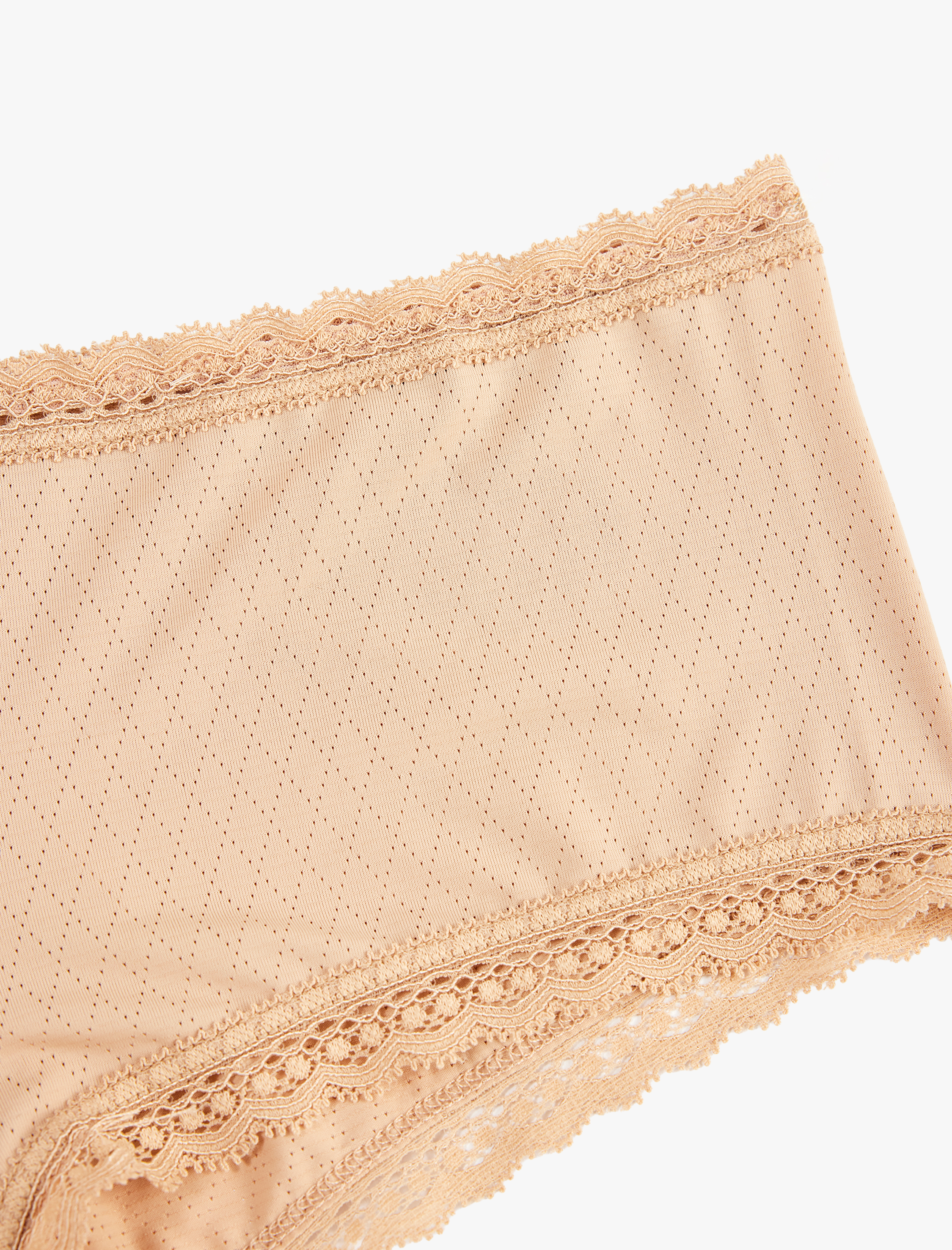   Rahat Kalıp Dantel Detaylı Yüksek Bel Hipster Külot