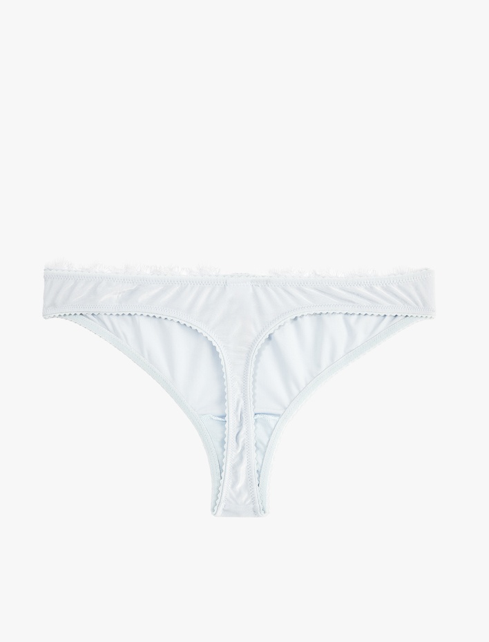  Dantel Detaylı Rahat Kalıp String Külot