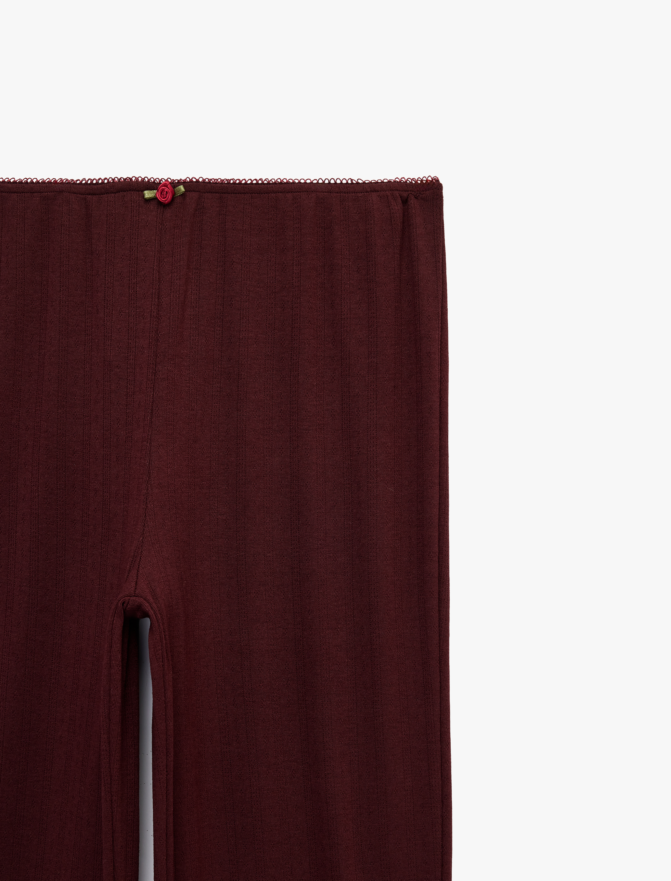   Beli Lastikli Viskon Karışımlı Rahat Kesim Pijama Altı