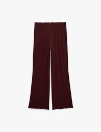 Beli Lastikli Viskon Karışımlı Rahat Kesim Pijama Altı