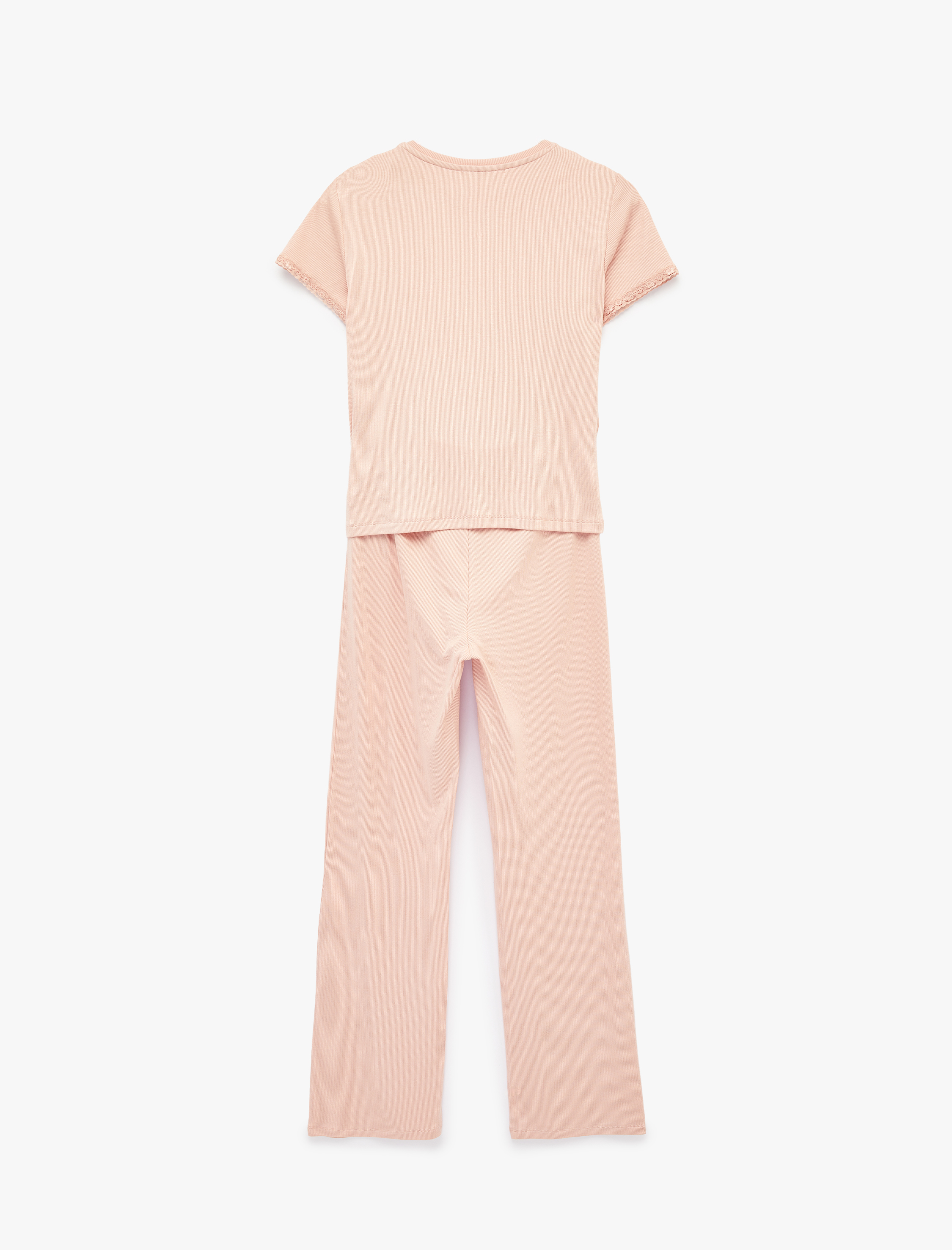   Bisiklet Yaka Kısa Kollu Pijama Takımı