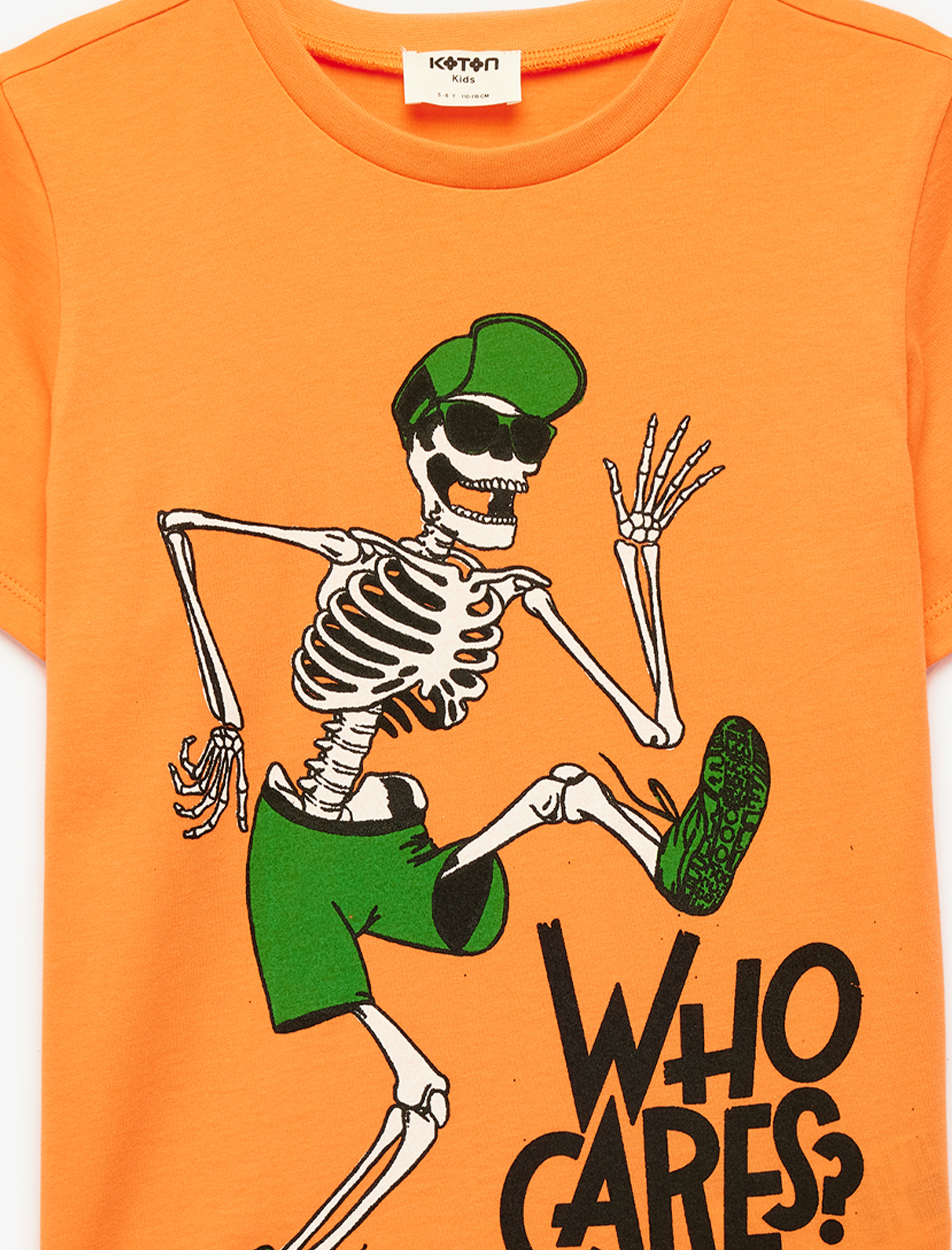  Erkek Çocuk Pamuklu Kısa Kollu Bisiklet Yaka Baskılı Tişört