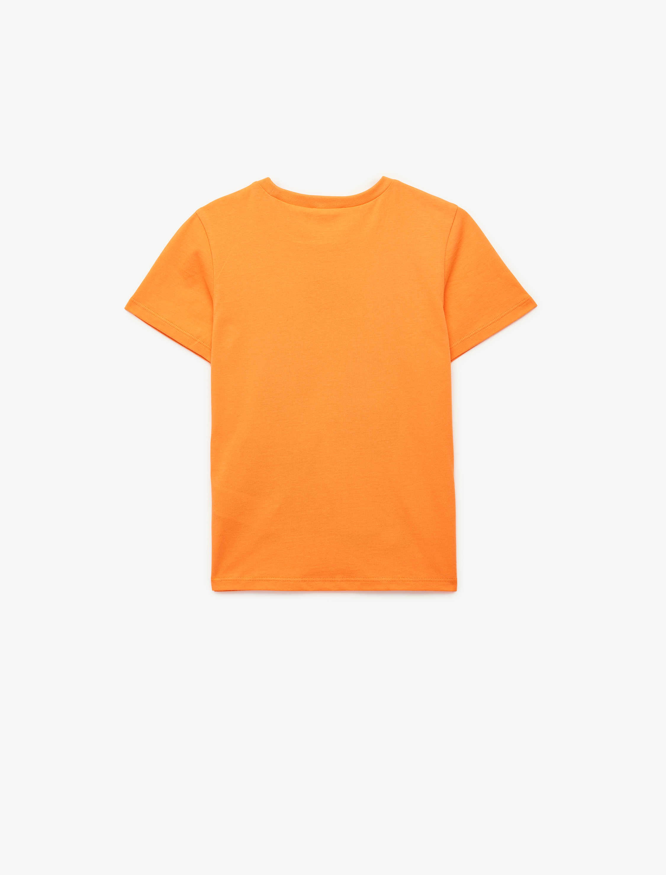  Erkek Çocuk Pamuklu Kısa Kollu Bisiklet Yaka Baskılı Tişört