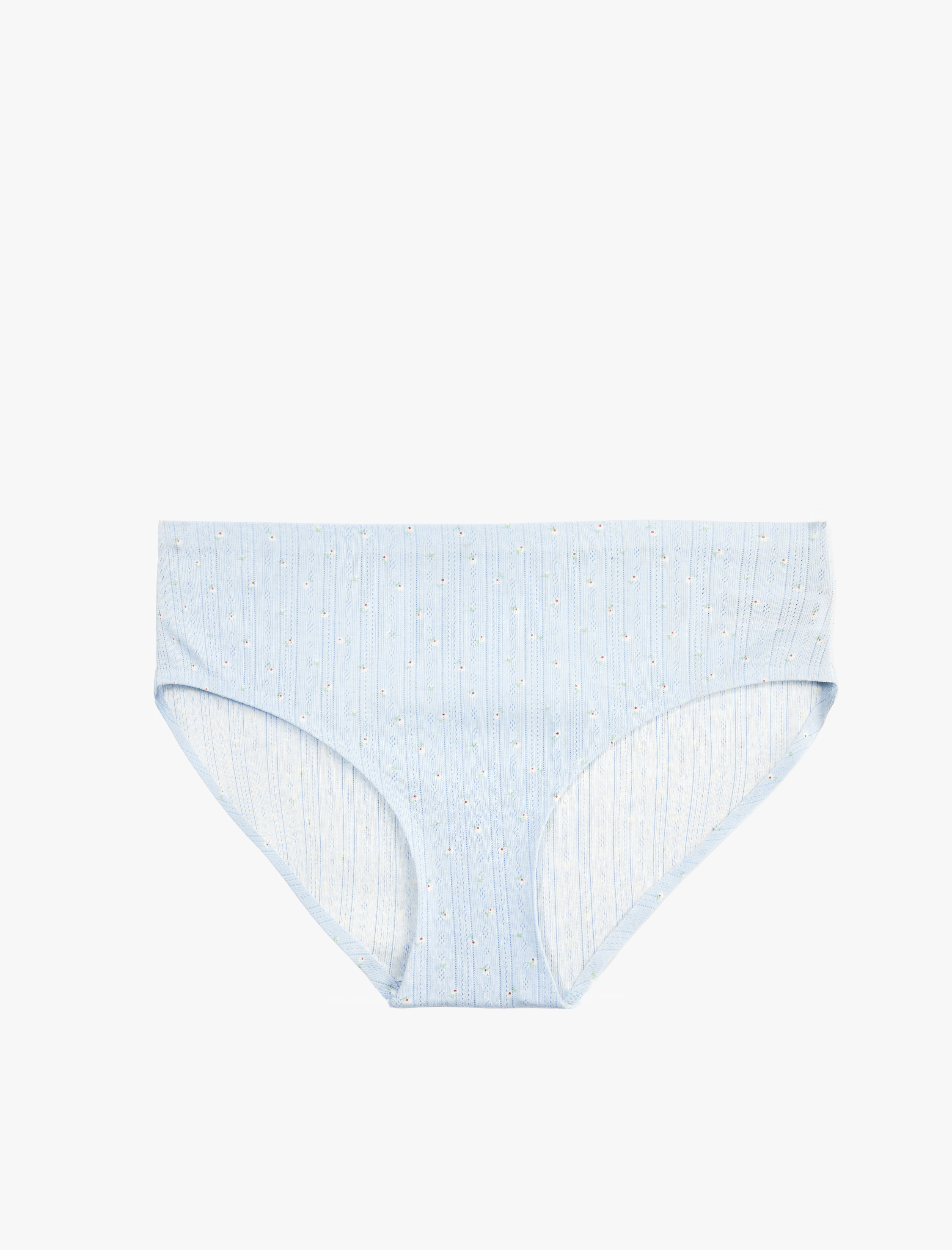   Rahat Kalıp Pamuklu Çiçekli Brief Külot