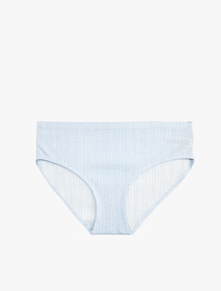  Rahat Kalıp Pamuklu Çiçekli Brief Külot