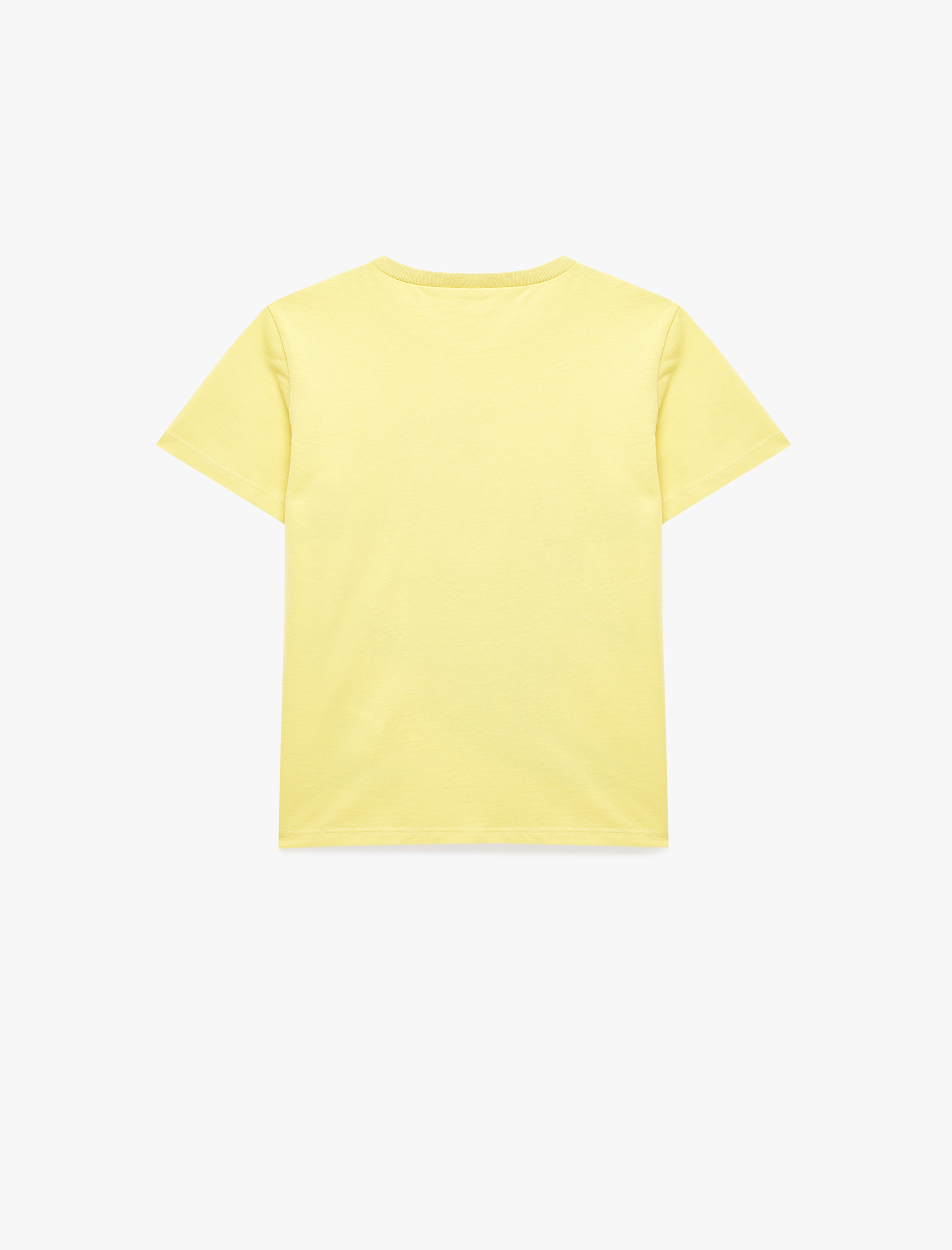  Erkek Çocuk Dinozor Baskılı Bisiklet Yaka Kısa Kollu Pamuklu Tişört