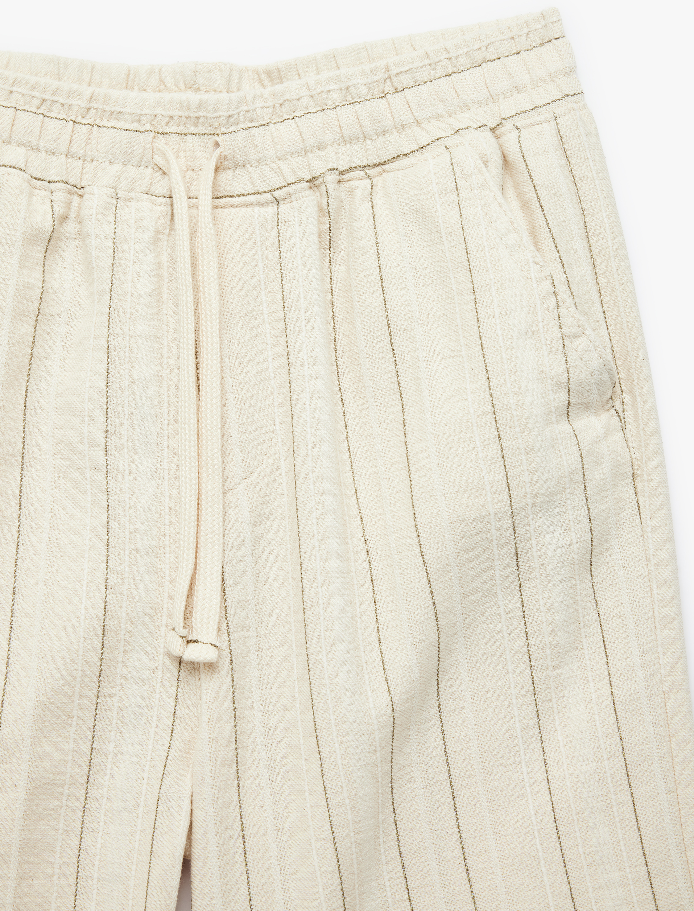  Erkek Çocuk Pamuklu Beli Bağlamalı Bermuda Çizgili Şort