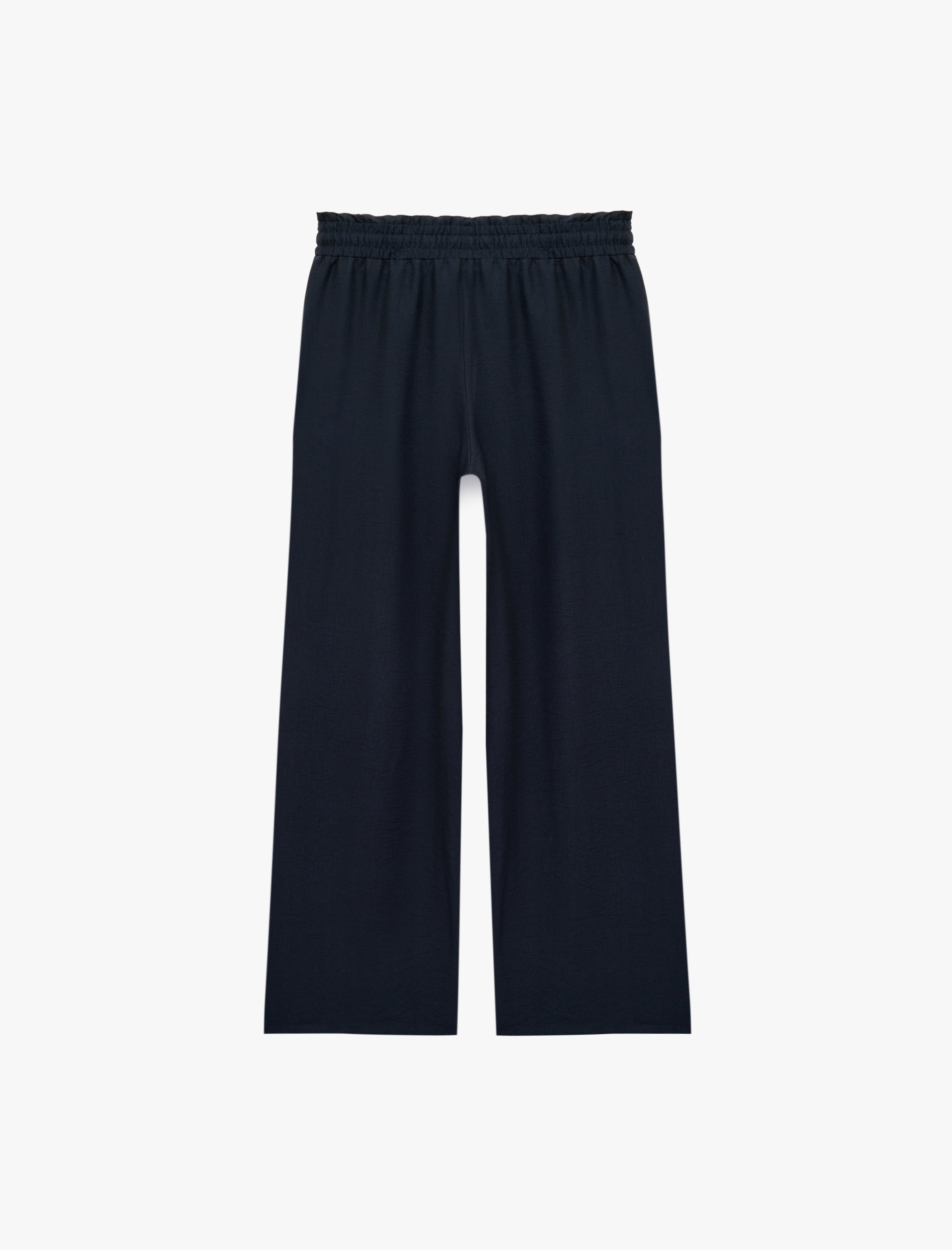   Rahat Kalıp Cepli Viskon Geniş Paça Pantolon