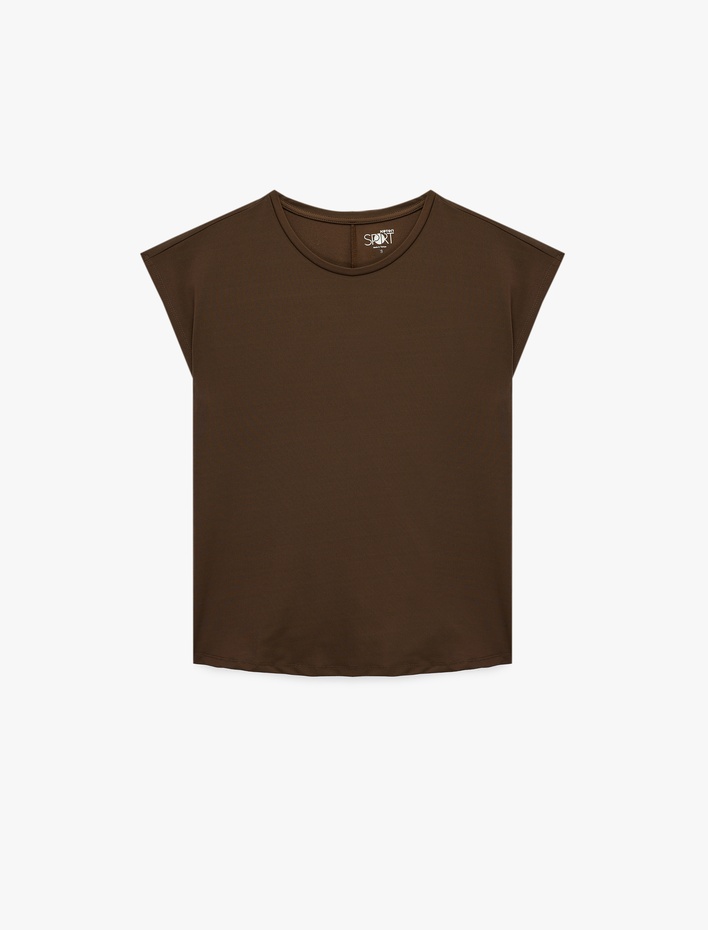  Rahat Kalıp Kısa Kollu Bisiklet Yaka Spor Tişört