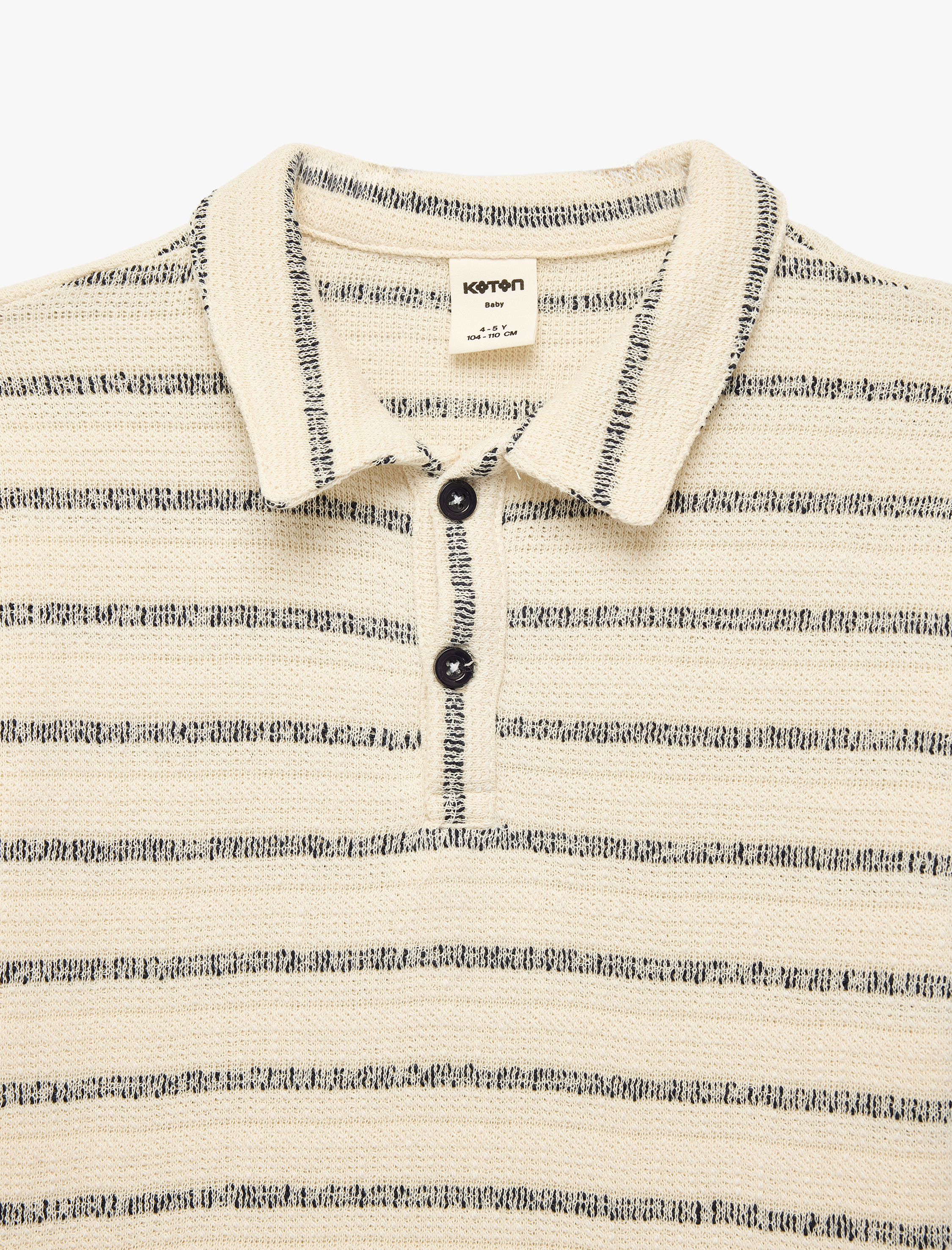  Erkek Bebek Pamuklu Kısa Kollu Çizgili Polo Yaka Tişört