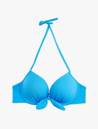 Boyundan Bağlamalı Fiyonklu Destekli Bikini Üstü