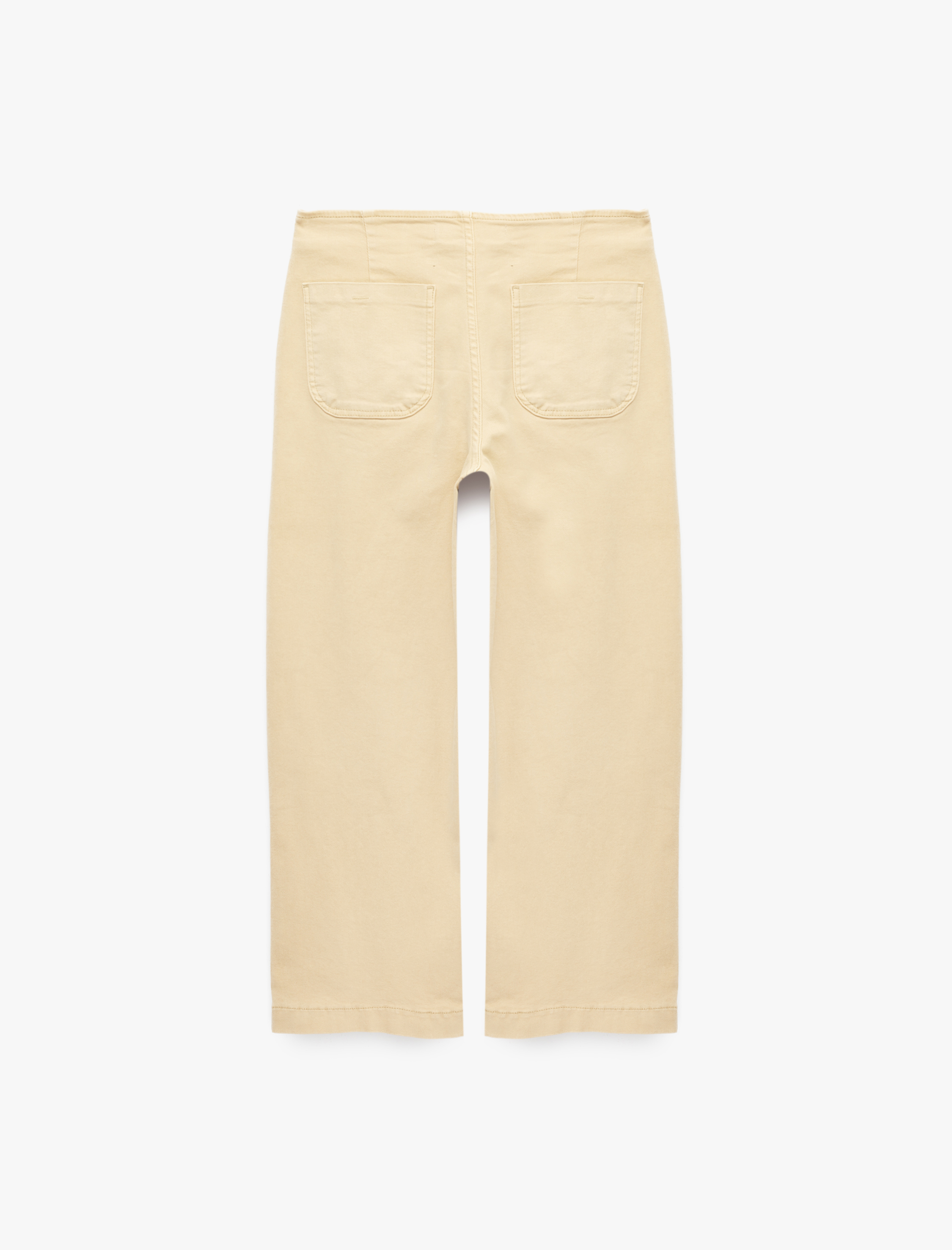   Yüksek Bel Pamuklu Cep Detaylı Geniş Kısa Paça Pantolon - Culotte Jeans