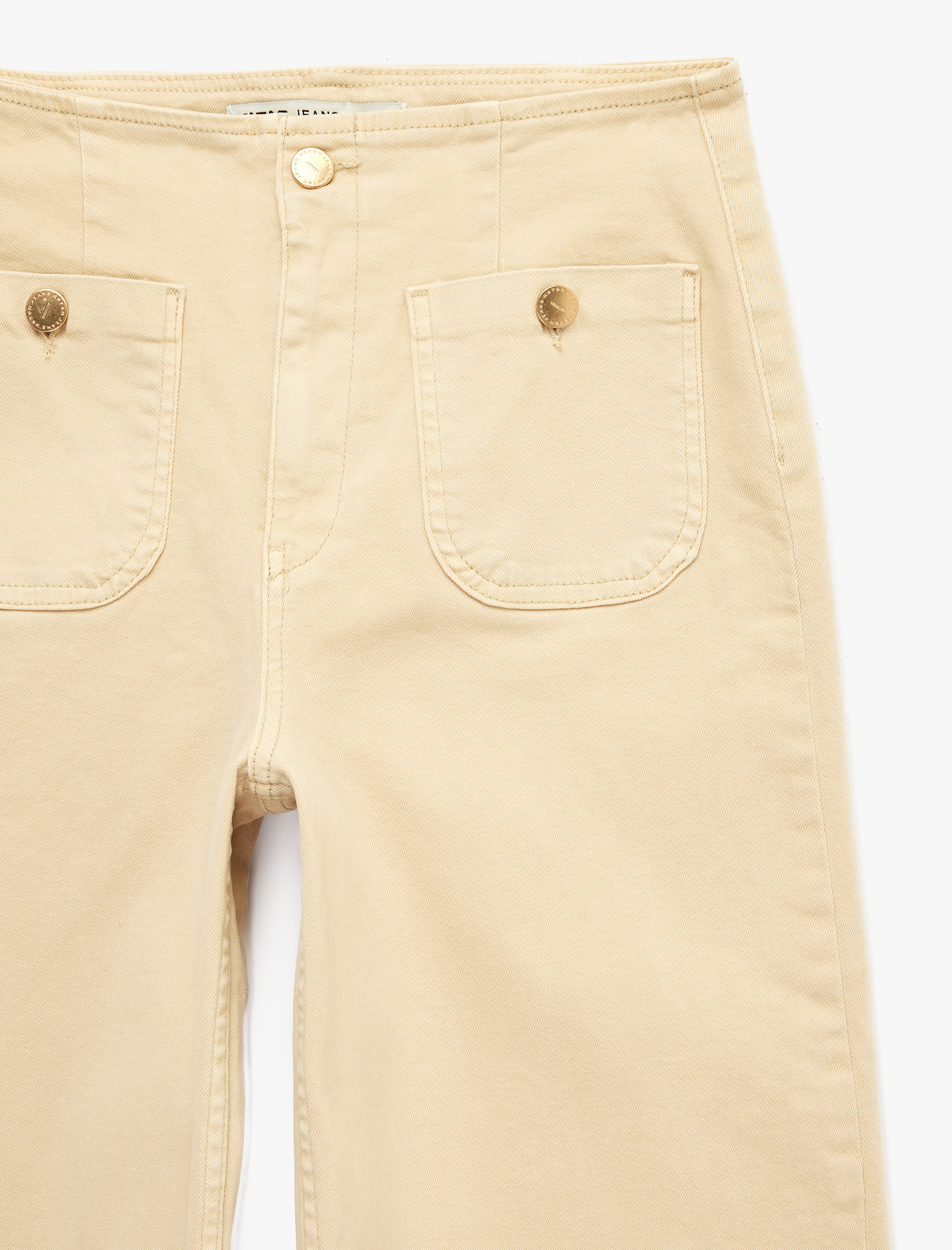   Yüksek Bel Pamuklu Cep Detaylı Geniş Kısa Paça Pantolon - Culotte Jeans