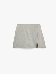 Modal Karışımlı Slim Fit Mini Spor Şort Etek