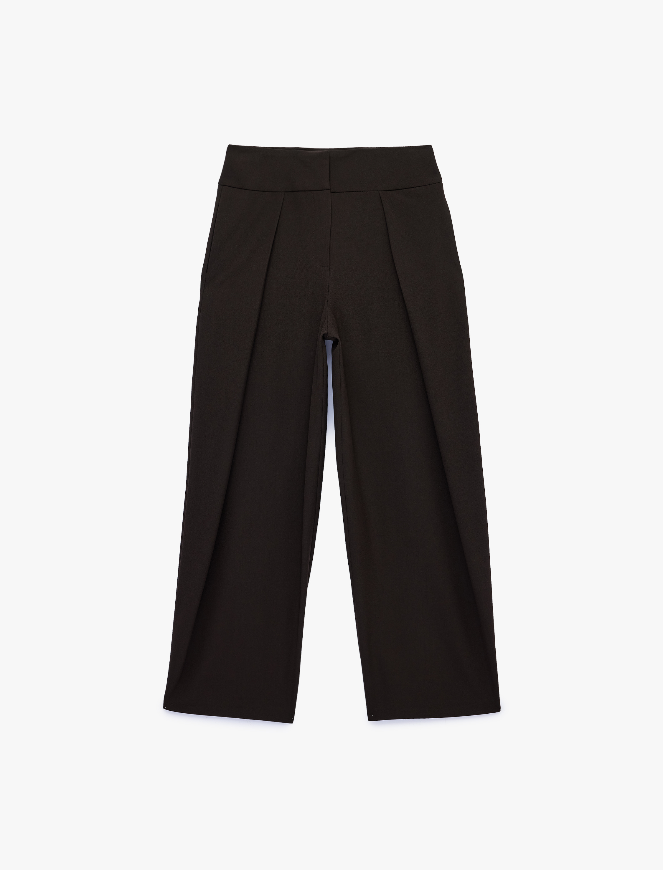   Viskon Karışımlı Pile Detaylı Kumaş Pantolon