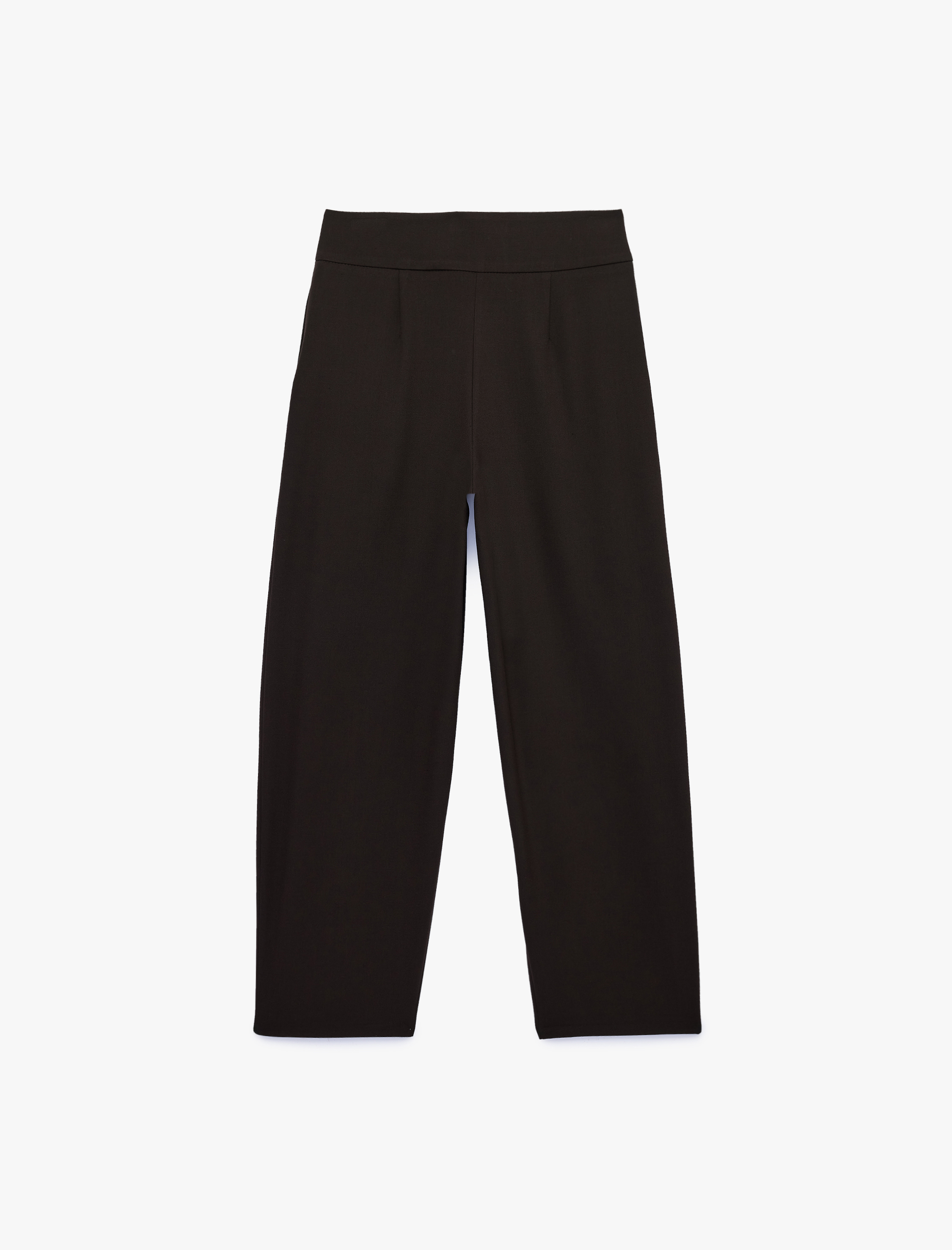   Viskon Karışımlı Pile Detaylı Kumaş Pantolon