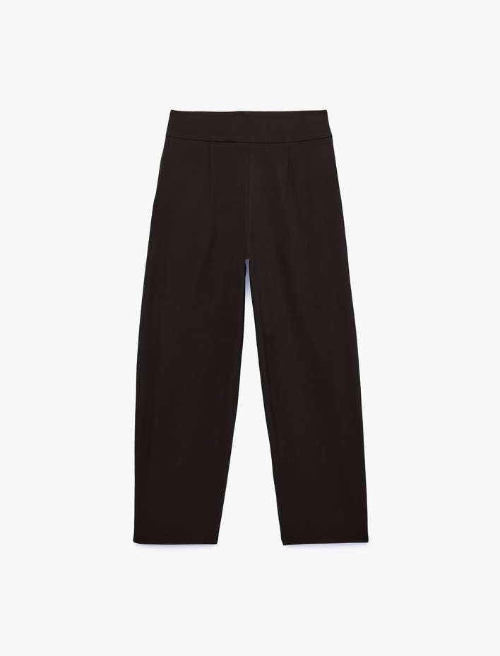  Viskon Karışımlı Pile Detaylı Kumaş Pantolon